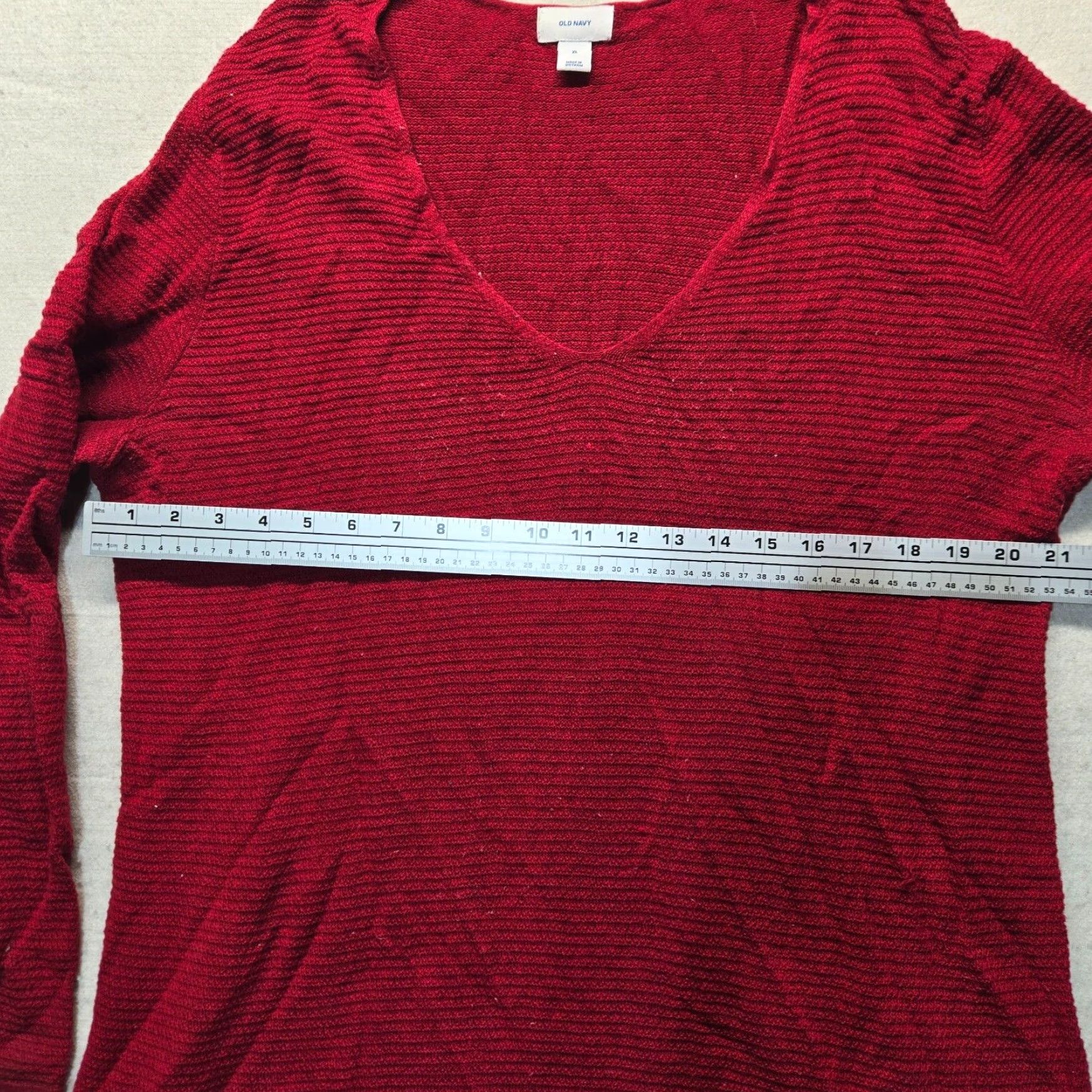 Old Navy Old Navy Women's Red Crew Neck Long Sleeve Sweater XL Adult Extra Large Cotton Size XL / US 12-14 / IT 48-50 - 4 Thumbnail