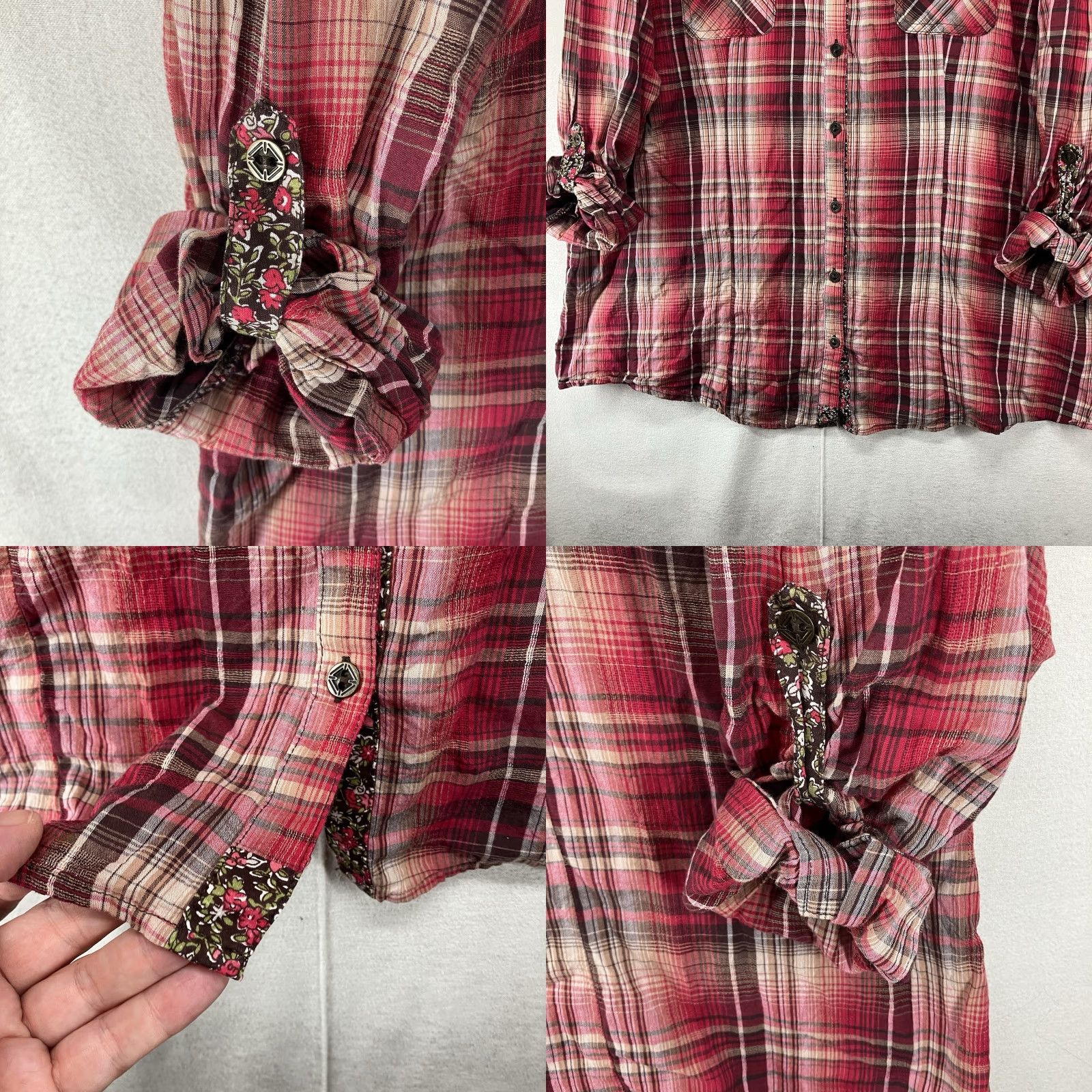 Vintage VINTAGE Woman Within Women's Long Sleeve Plaid Shirt 2X Red Casual Western Farmcore Size XXL / US 16-18 / IT 52-54 - 8 Thumbnail