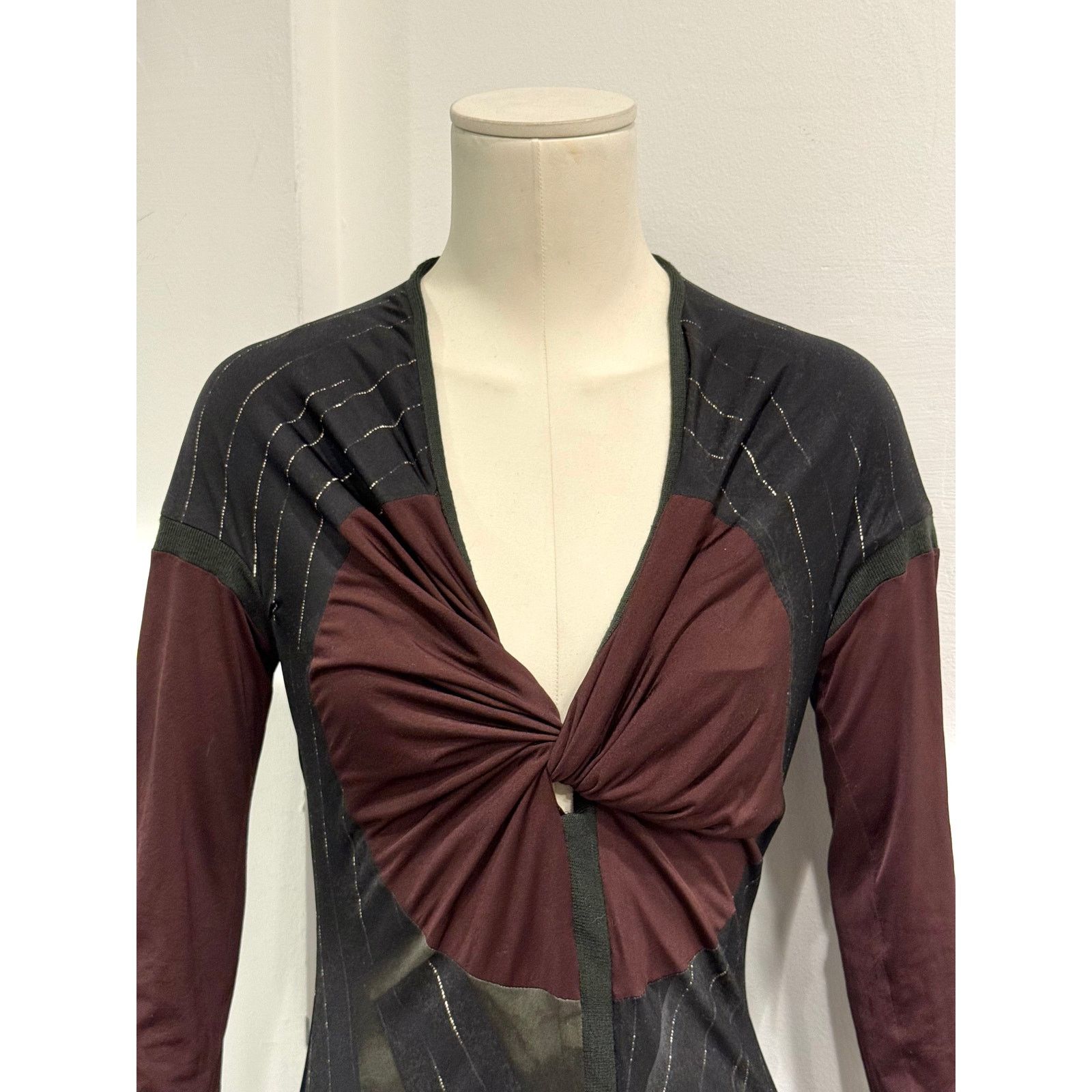 Jean Paul Gaultier 2000s Jean Paul Gaultier patchwork twist-front dress Size S / US 4 / IT 40 - 5 Thumbnail