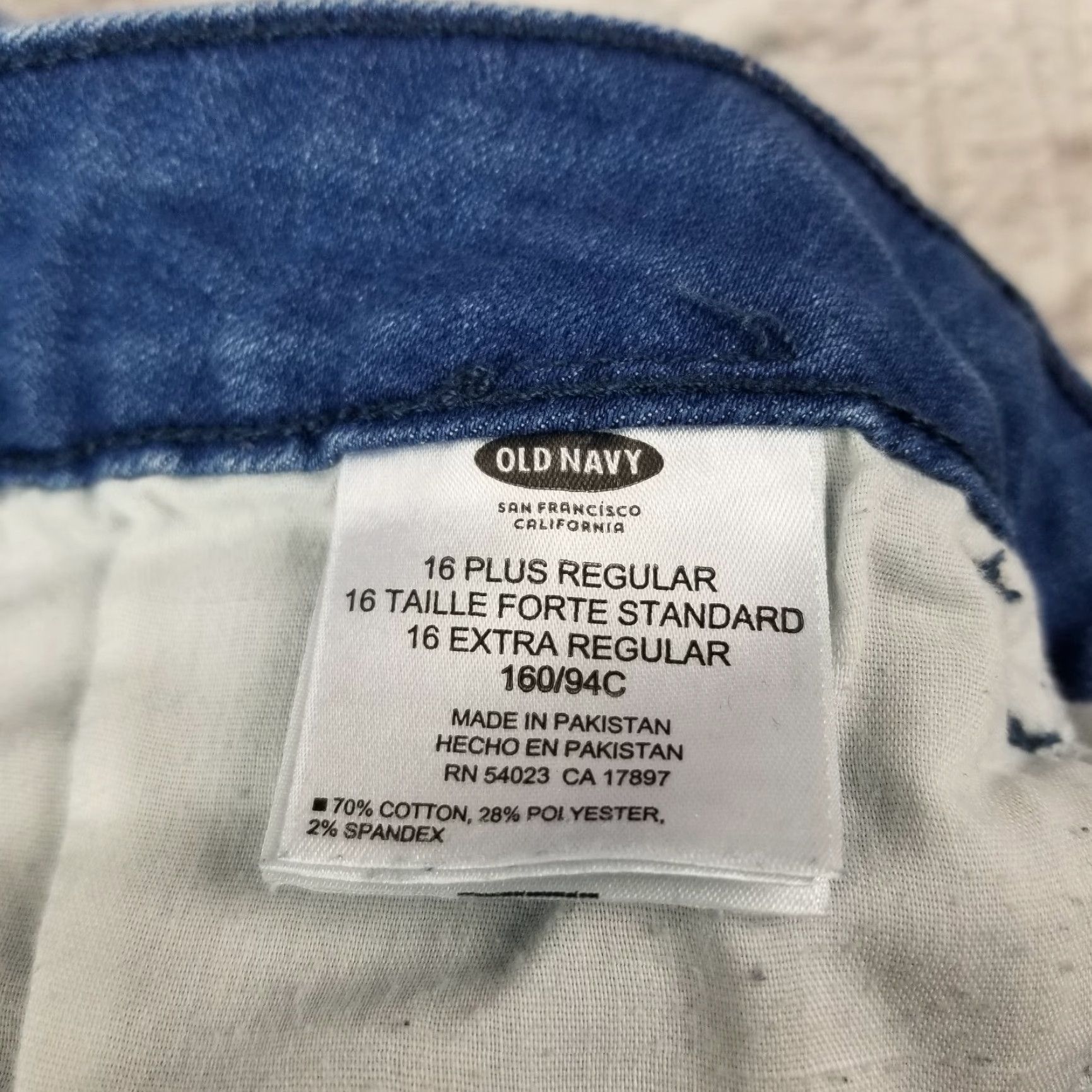 Old Navy VINTAGE Old Navy Rockstar Jeans Womens Plus 16 Light Blue Mid Rise Stretch Denim 5-Pocket Womens Size 38" / US 16 / IT 52 - 6 Thumbnail