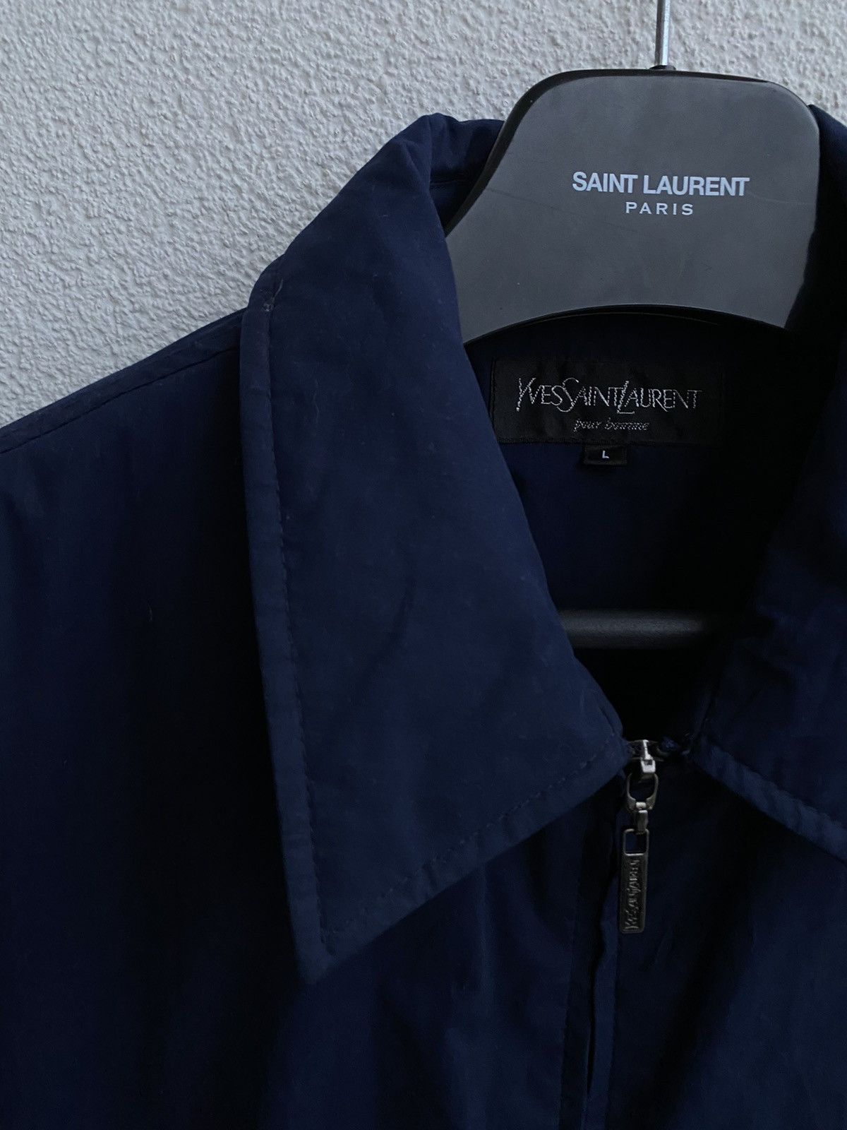 Yves Saint Laurent Warm YSL Jacket Navy Quilted Bomber Size US L / EU 52-54 / 3 - 7 Thumbnail