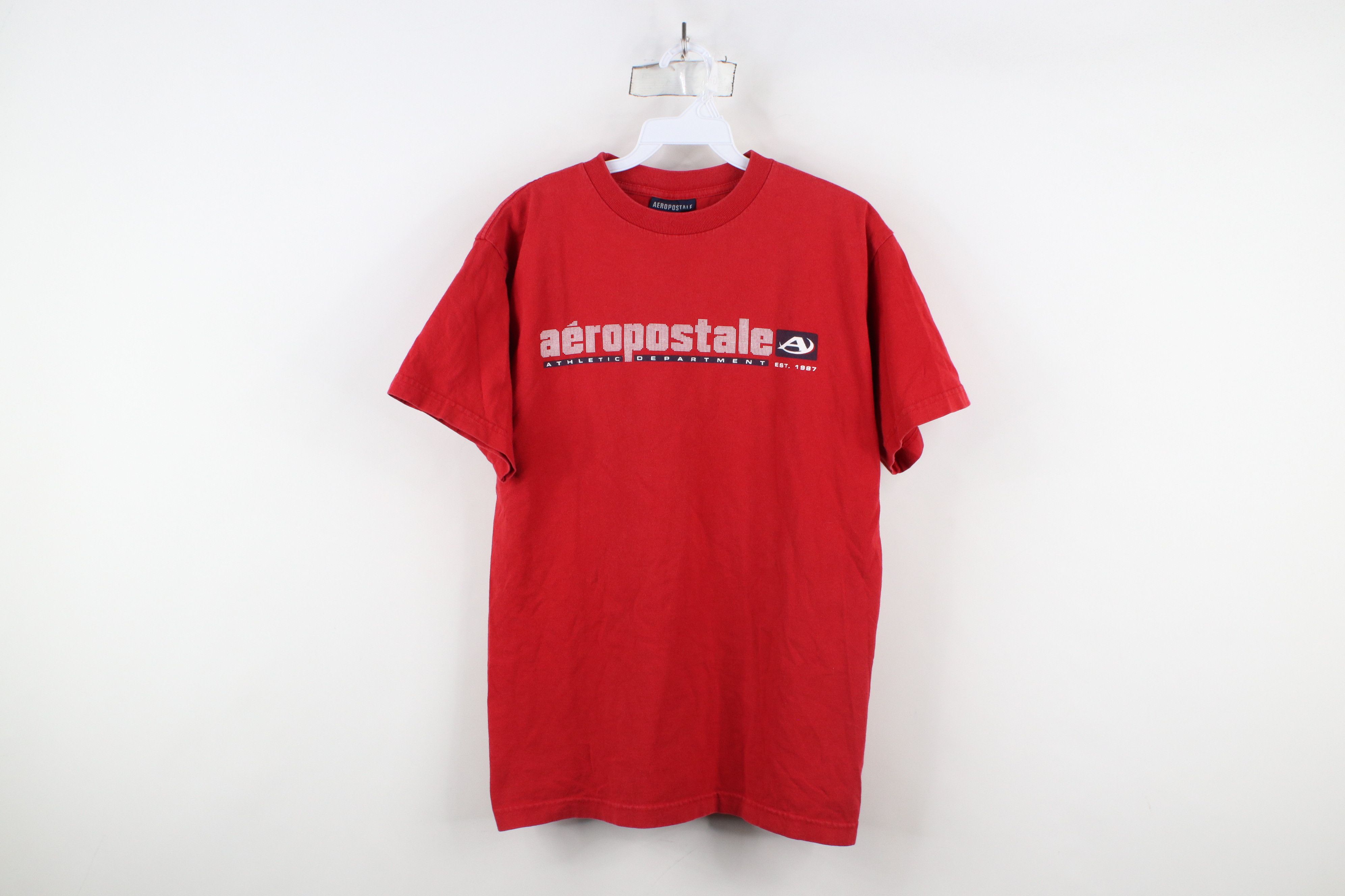 Aeropostale × Vintage Vintage 90s Y2K Aeropostale Spell Short Sleeve T-Shirt Red Size US M / EU 48-50 / 2 - 1 Thumbnail
