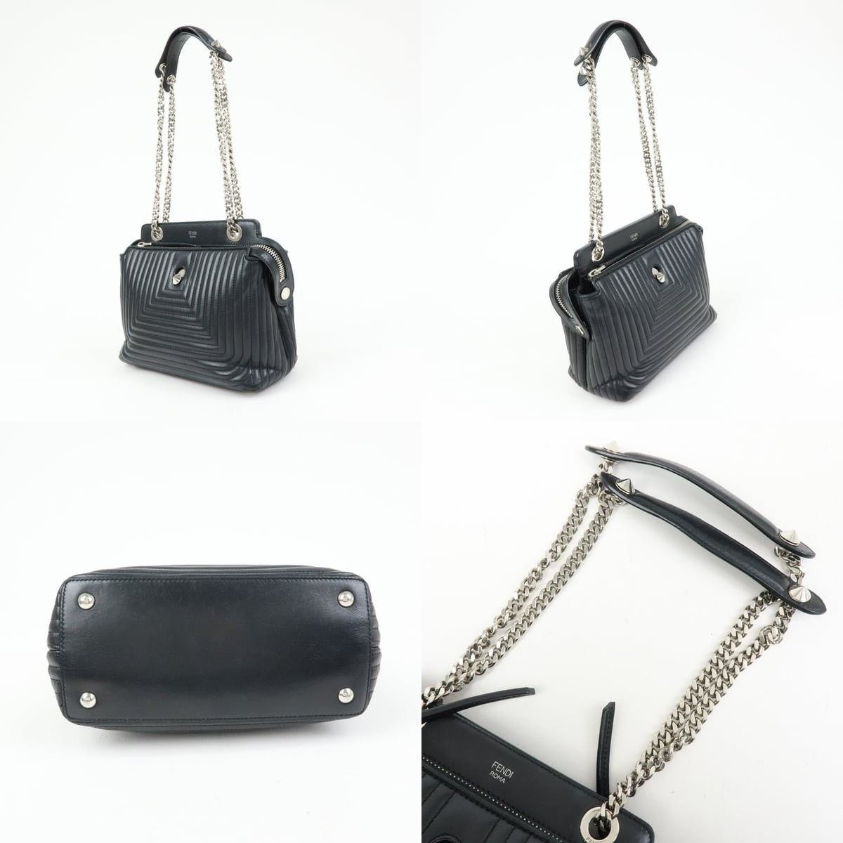 Fendi Fendi Dotcom Shoulder Bag Calfskin Black Size ONE SIZE - 3 Thumbnail