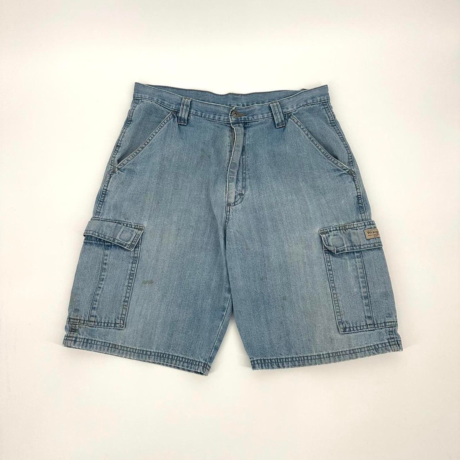 Vintage Washed Cargo Denim Shorts main image 1