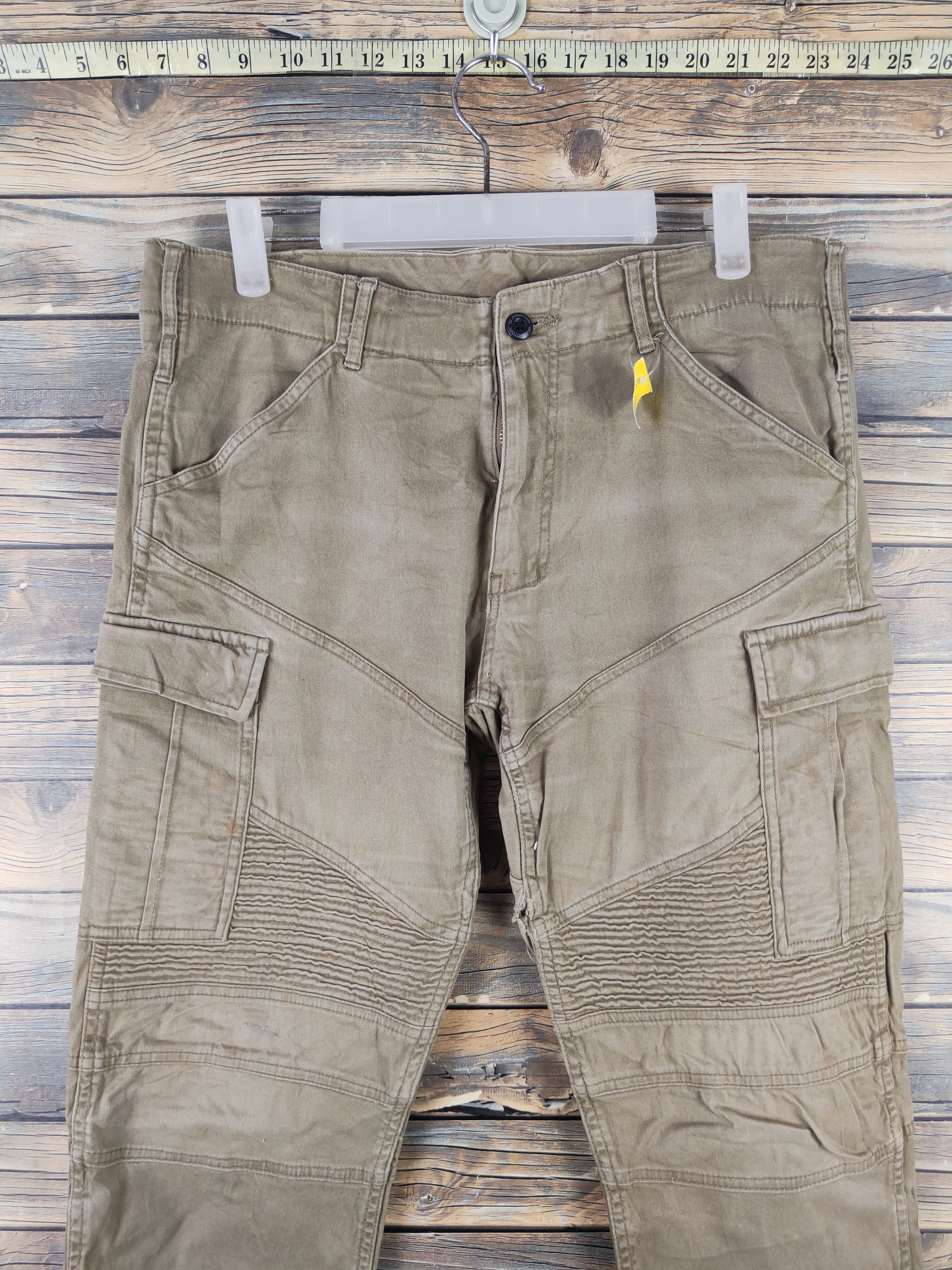 Japanese Brand DL Gladiator Beige Multipocket Cargo Pants #46-267T Size US 34 / EU 50 - 2 Thumbnail