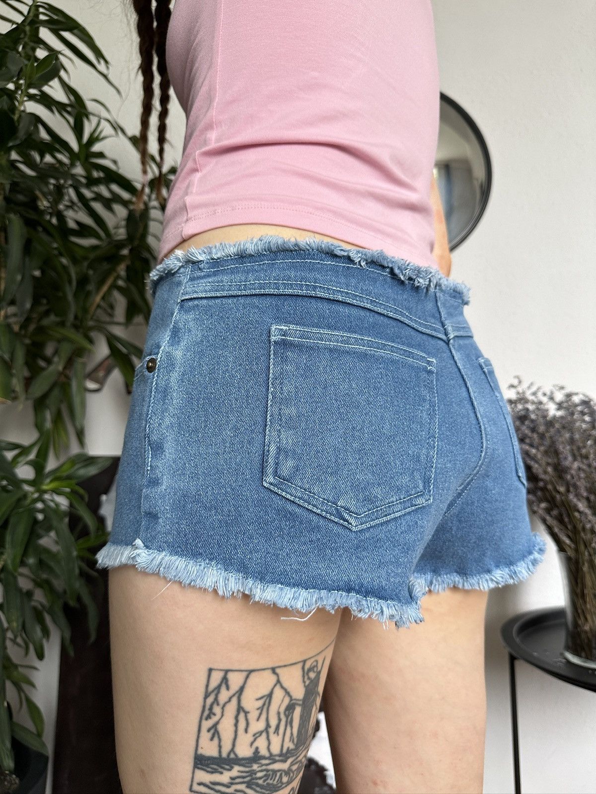 Beauty Beast × Vintage Vintage Sexy Mini Mico Shorts y2k Distressed Trim Size 27" / US 4 / IT 40 - 1 Thumbnail