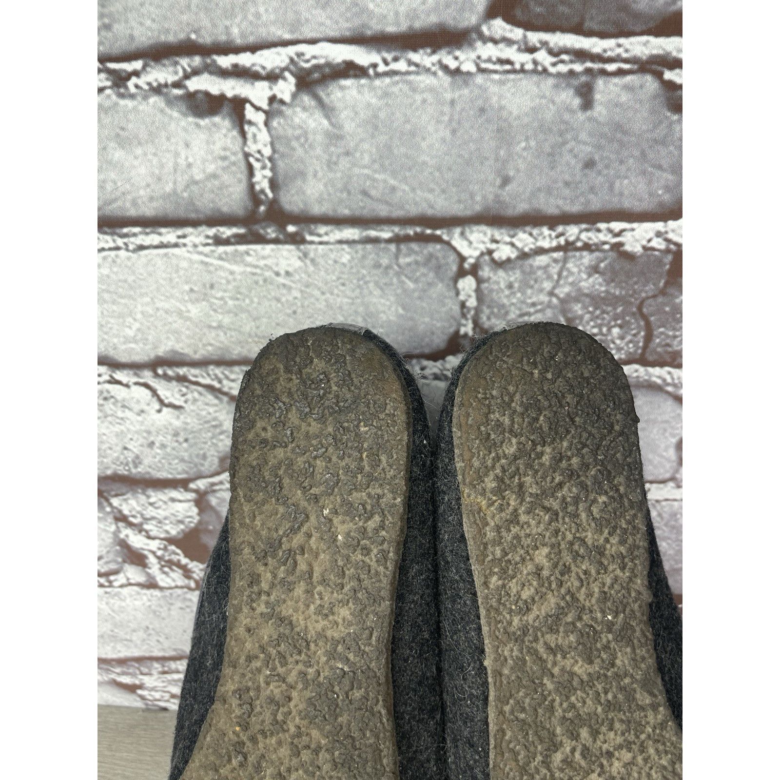 Tory Burch Tory Burch Billy Charcoal Gray Wool Logo Lamb Fur Slipper Fl Size US 6 / IT 36 - 19 Thumbnail