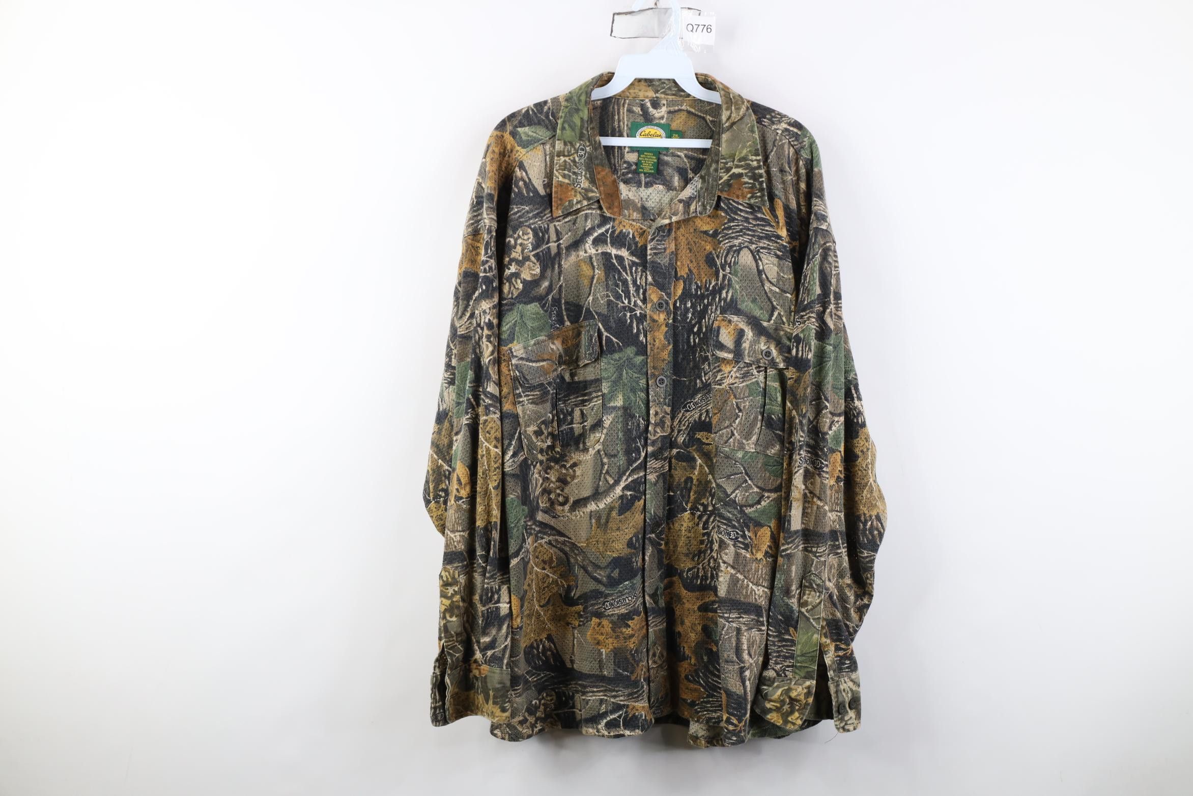 Cabelas Vintage Cabelas Mesh Hunting Collared Button Shirt Size US XL / EU 56 / 4 - 1 Thumbnail