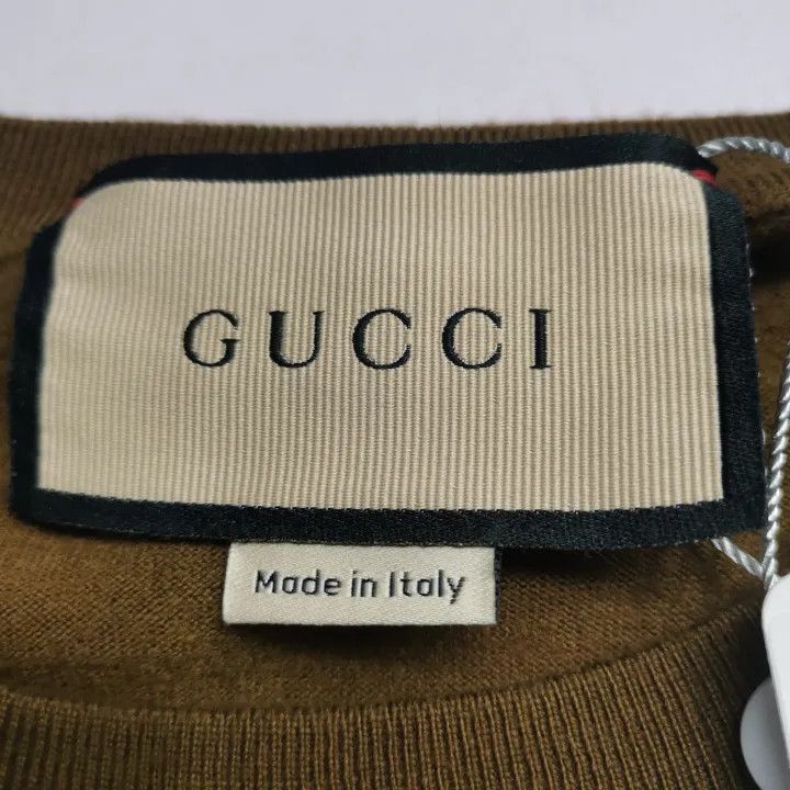 Gucci Gucci Gucci Green Logo Embroidered Knit Sweater -2506 Size US L / EU 52-54 / 3 - 4 Thumbnail