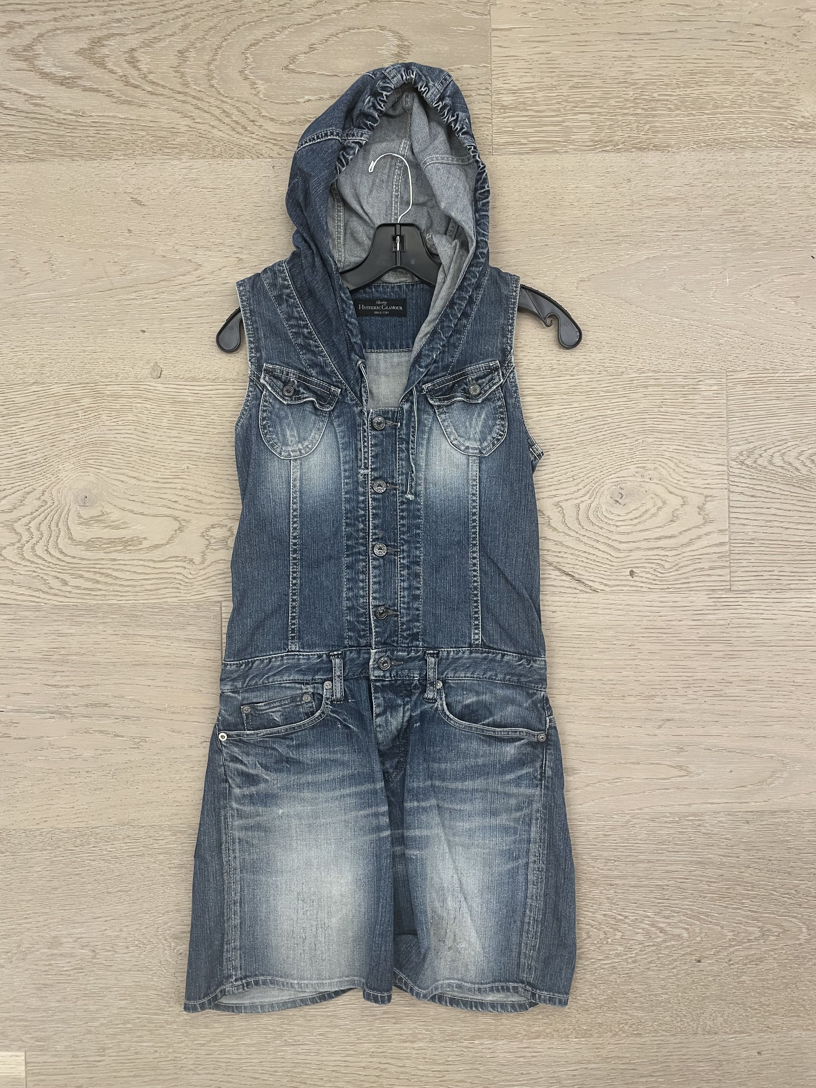 Hysteric Glamour Denim Hooded Short Overalls