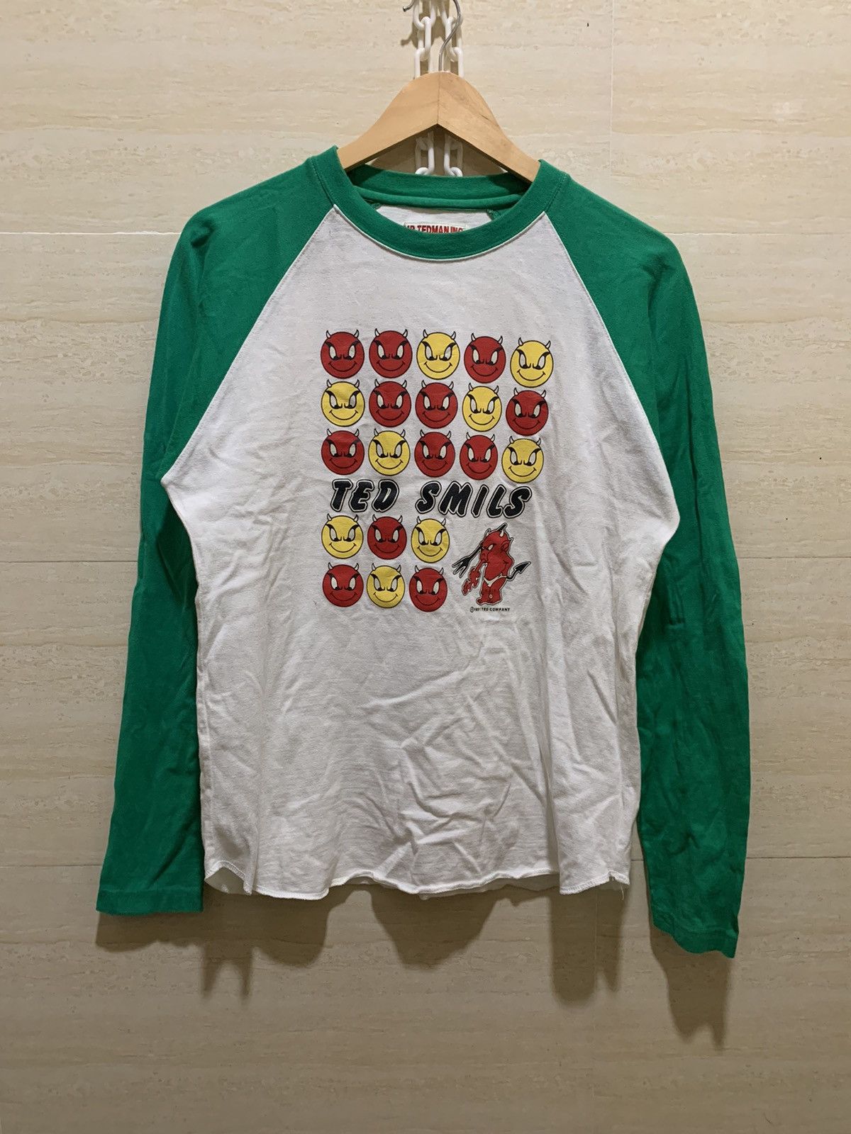Japanese Brand rare vintage 1991 ted smils tedman ted company raglan shirt Size US M / EU 48-50 / 2 - 1 Thumbnail