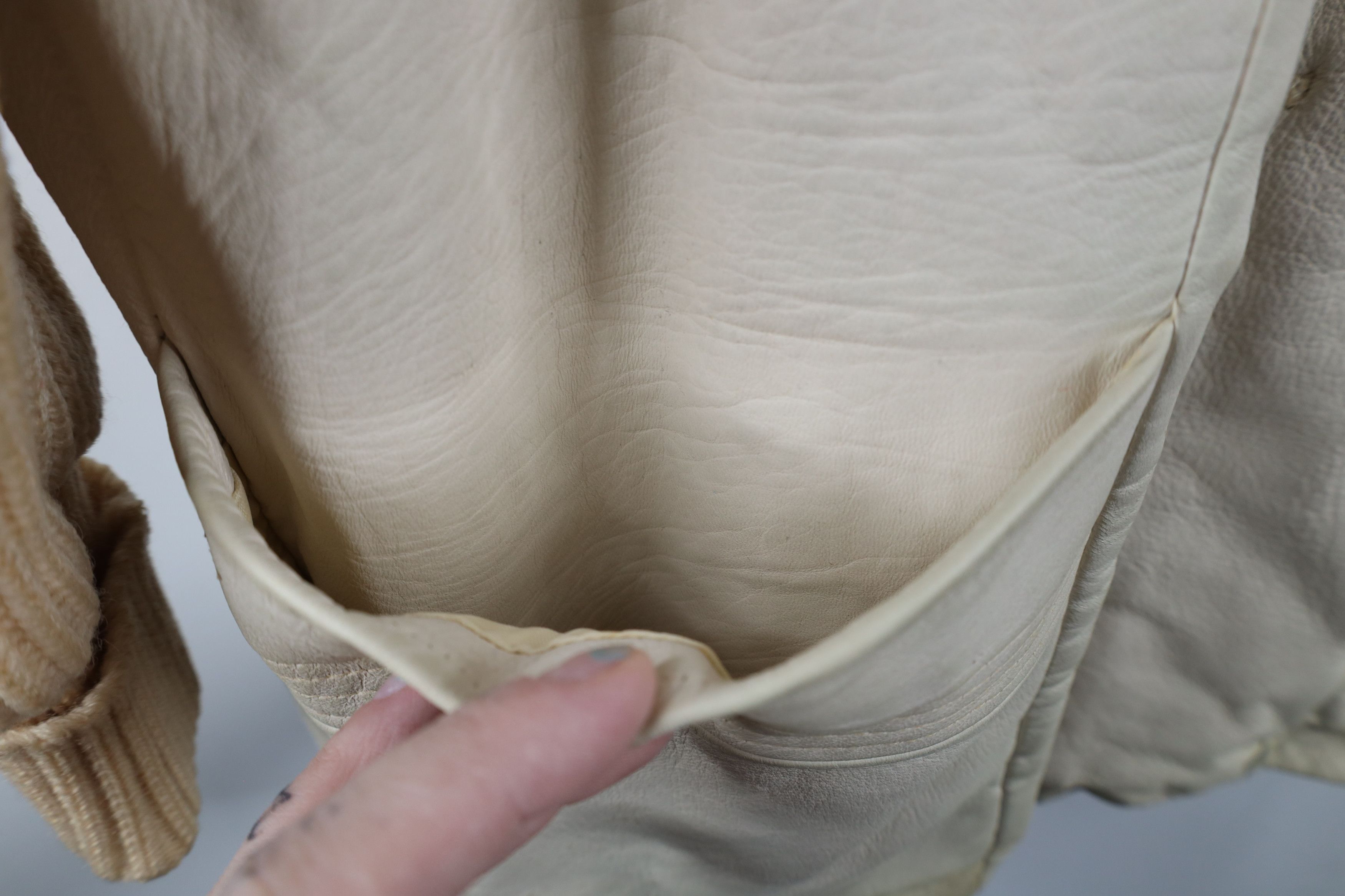 Vintage Vintage 60s Wool Knit Button Sweater Jacket Beige USA Size US L / EU 52-54 / 3 - 8 Thumbnail