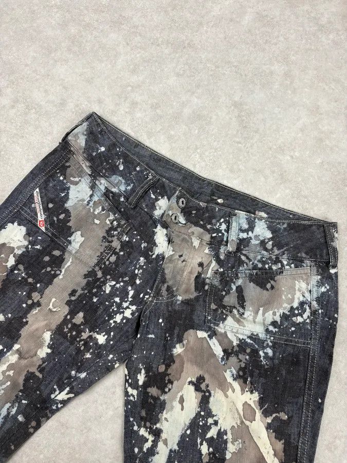 Diesel 2000s Diesel Grey Painted Splash Abstract Pants Size US 30 / EU 46 - 6 Thumbnail