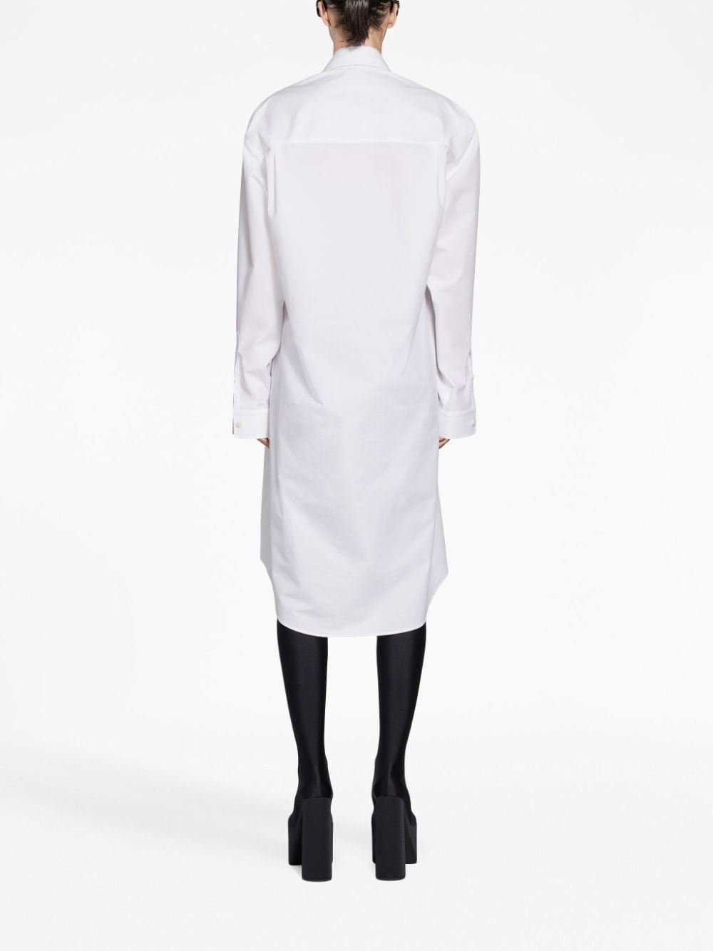 Balenciaga o1bcso1str0525 Hourglass Shirt Dress in White Size XL / US 12-14 / IT 48-50 - 3 Thumbnail