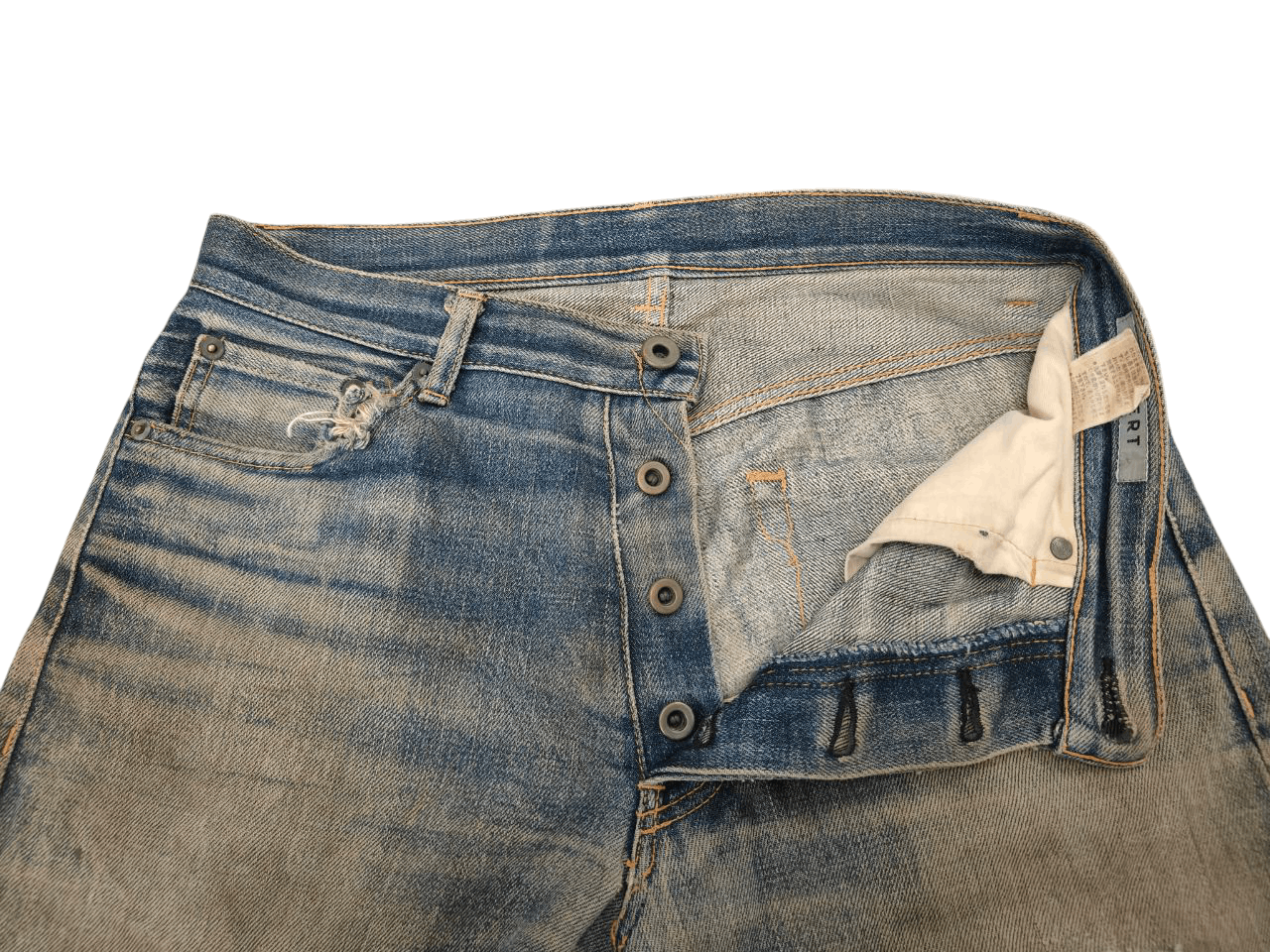 Beauty Beast Japanese Rupert Mudwash Distressed Selvedge Size US 31 - 4 Thumbnail