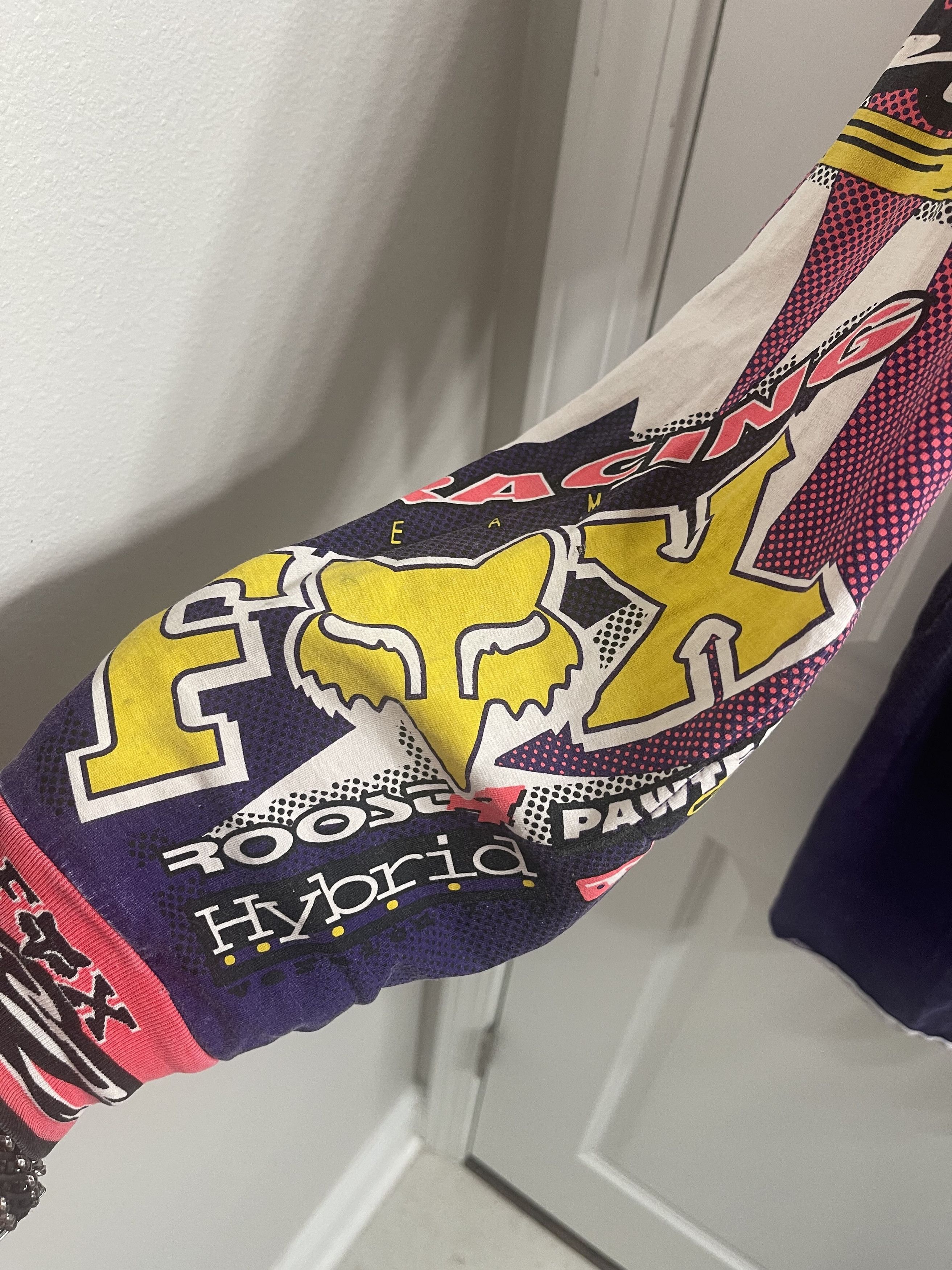Fox Racing × Vintage Very Rare Vintage 90's Team Fox Racing Jersey Size US XL / EU 56 / 4 - 4 Thumbnail