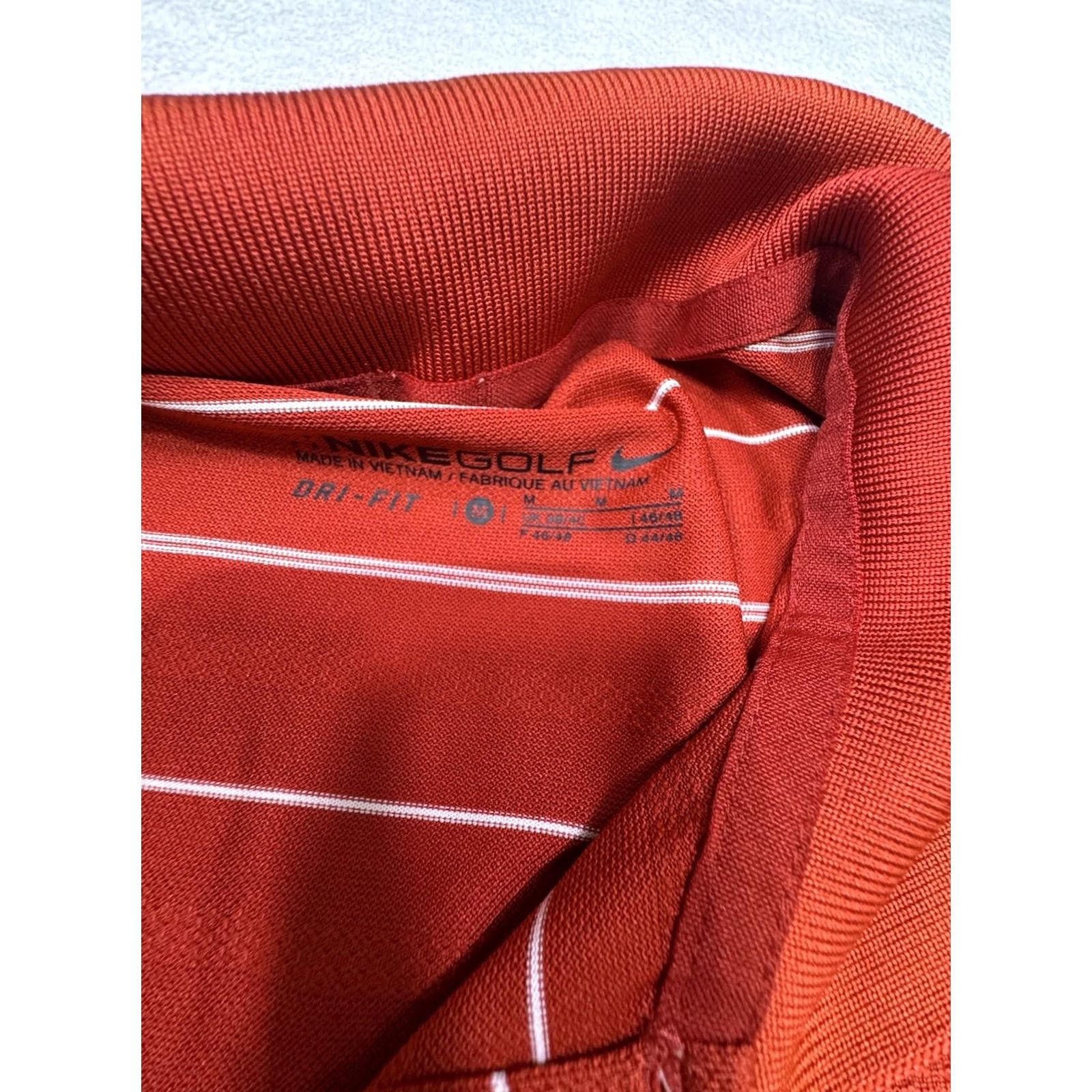 Nike Nike Golf Polo Shirt Mens Size Medium Performance Dri-Fit Polyester Red Stripe Size US M / EU 48-50 / 2 - 6 Thumbnail