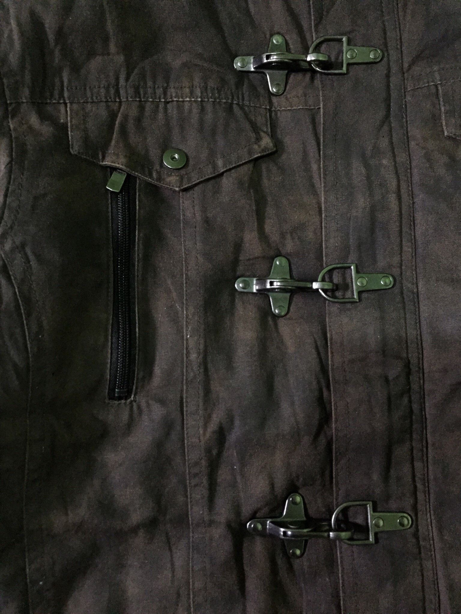 Japanese Brand Create Barefoot Claps Fur Oiled Pattern Jacket L-XL Size US L / EU 52-54 / 3 - 4 Thumbnail