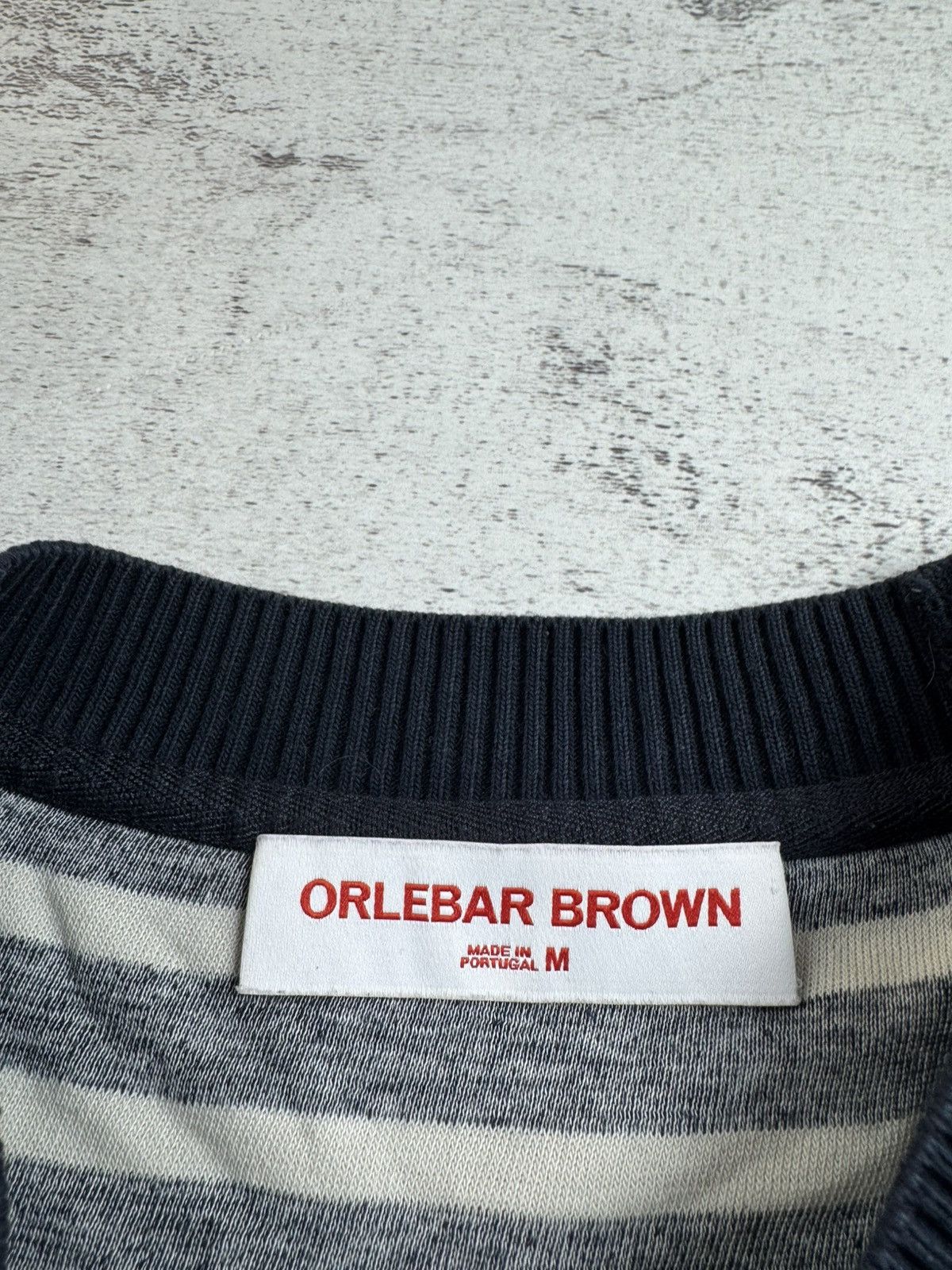 Orlebar Brown Orlebar Brown Striped Solun Classic Medium Mens Cotton Mohair Jersey T Shirt Tee Size US M / EU 48-50 / 2 - 9 Thumbnail