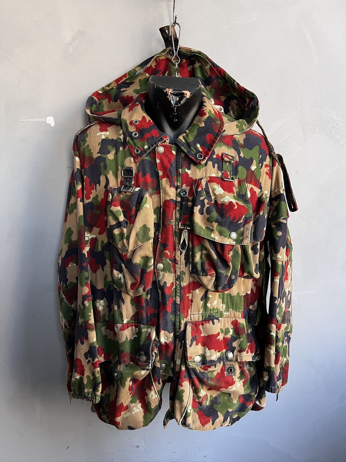 Issey Miyake Vintage Multi Camo Military Hooded jacket swiss army Y2K Size US M / EU 48-50 / 2 - 1 Thumbnail