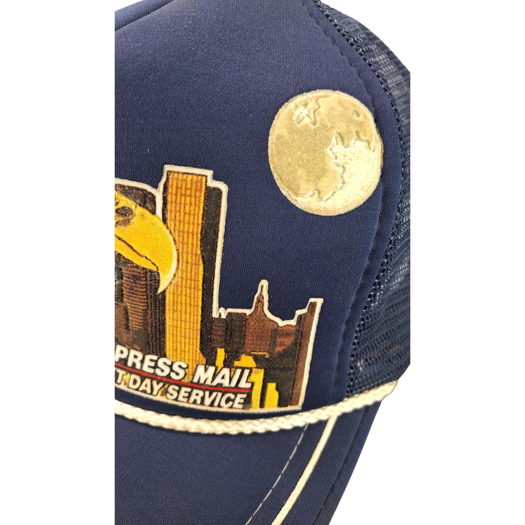 Vintage Vintage USPS Trucker Hat Mail Eagle Blue Mesh Snapback Size ONE SIZE - 5 Thumbnail