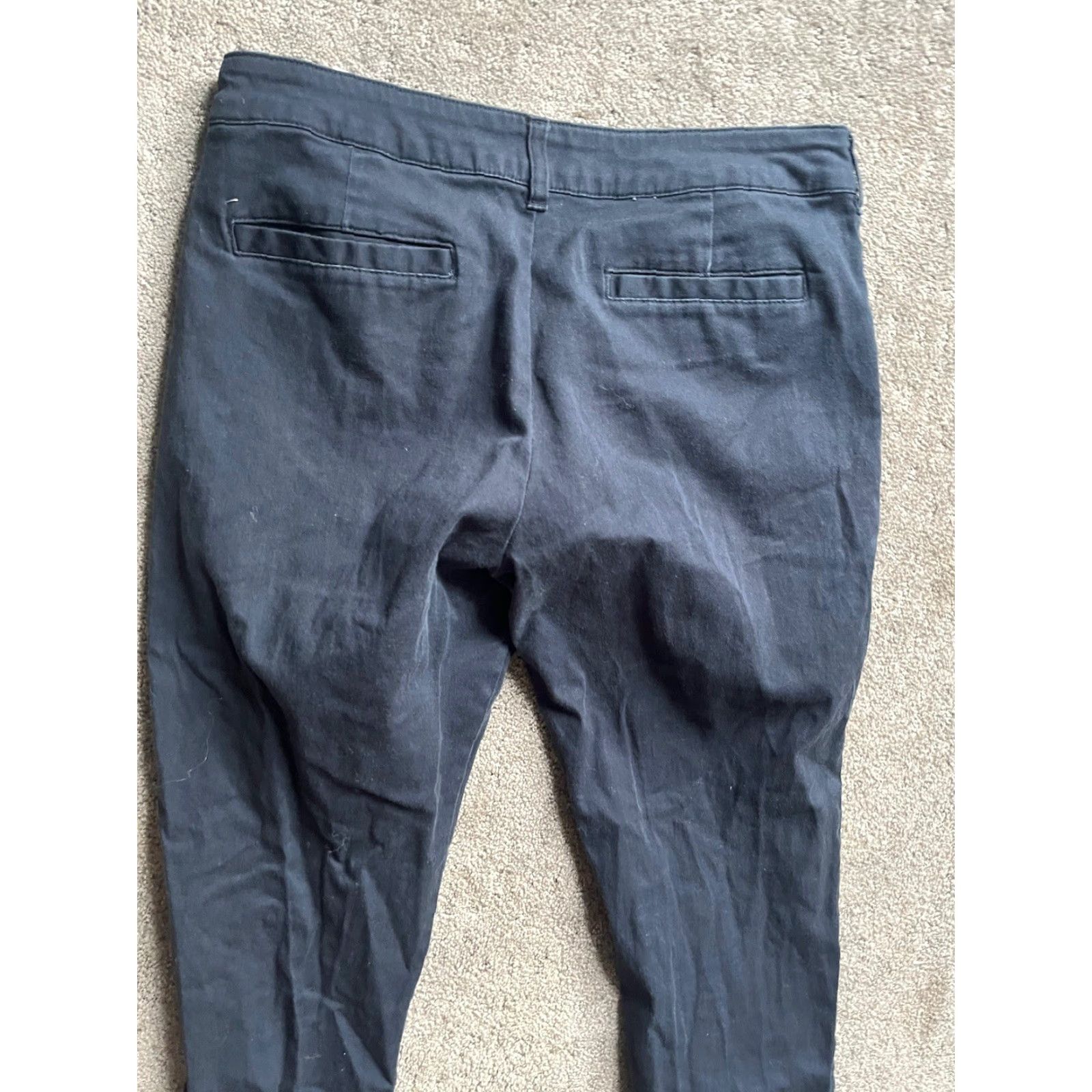 Dickies Dickies Pants Woman Size 9 Regular Navy Blue Skinny Flat Front Zipper Slim "Khakis" Size 30" / US 8 / IT 44 - 4 Thumbnail