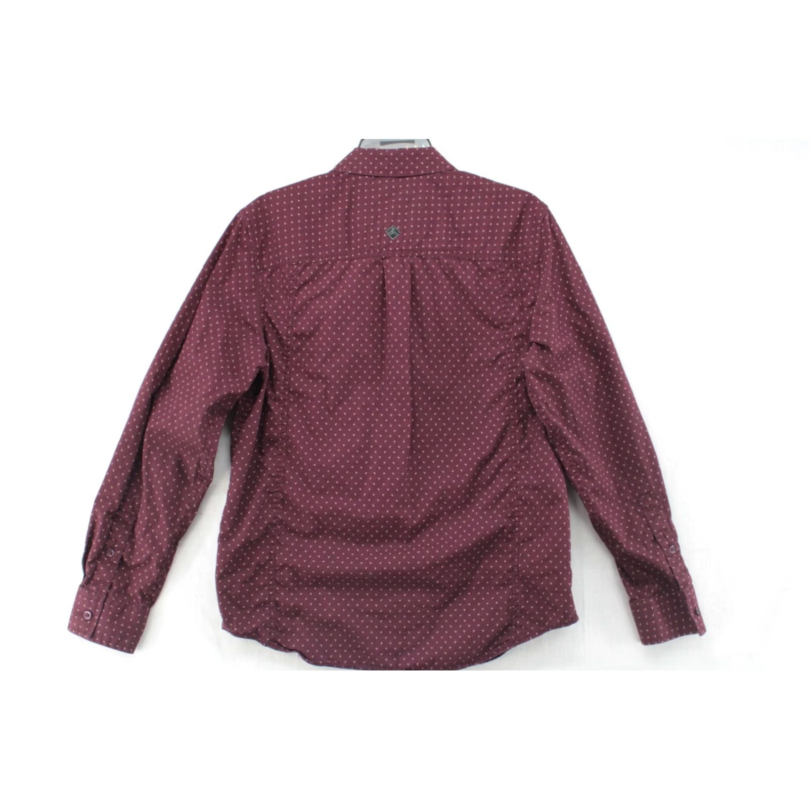 Prana prAna Shirt Mens Small Burgandy Slim Button Up Long Sleeve Flip Cuff Geometric Size US S / EU 44-46 / 1 - 4 Thumbnail