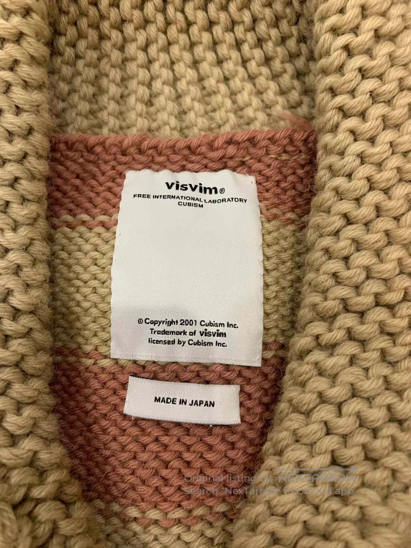 Visvim VISVIM Beige Mud-Dyed Cross Cardigan. Size US L / EU 52-54 / 3 - 3 Thumbnail