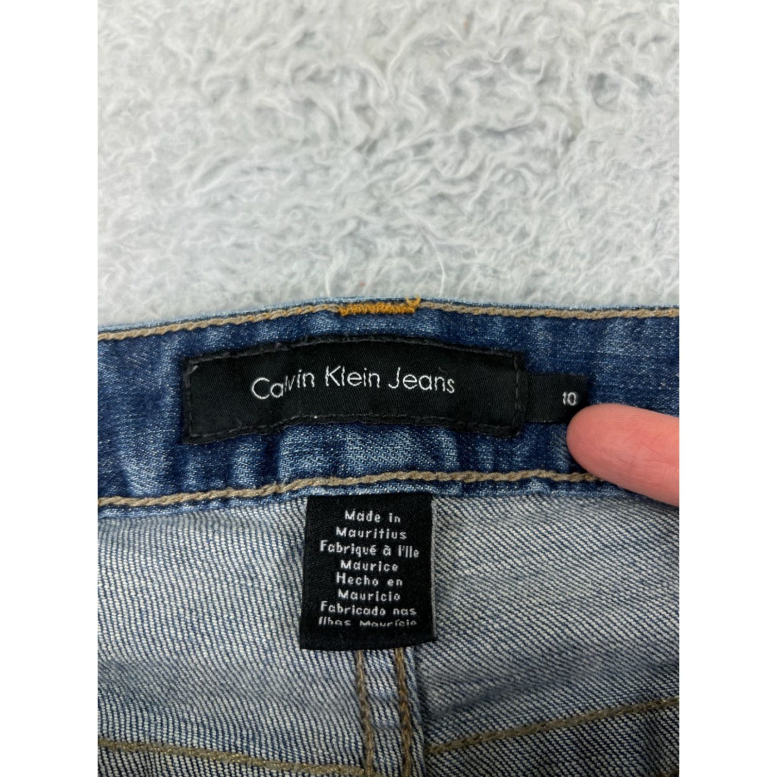 Calvin Klein Calvin Klein Jeans Women 10 Blue Denim Embroidered Flap Pockets Ultimate Skinny Womens Size 32" / US 10 / IT 46 - 4 Thumbnail