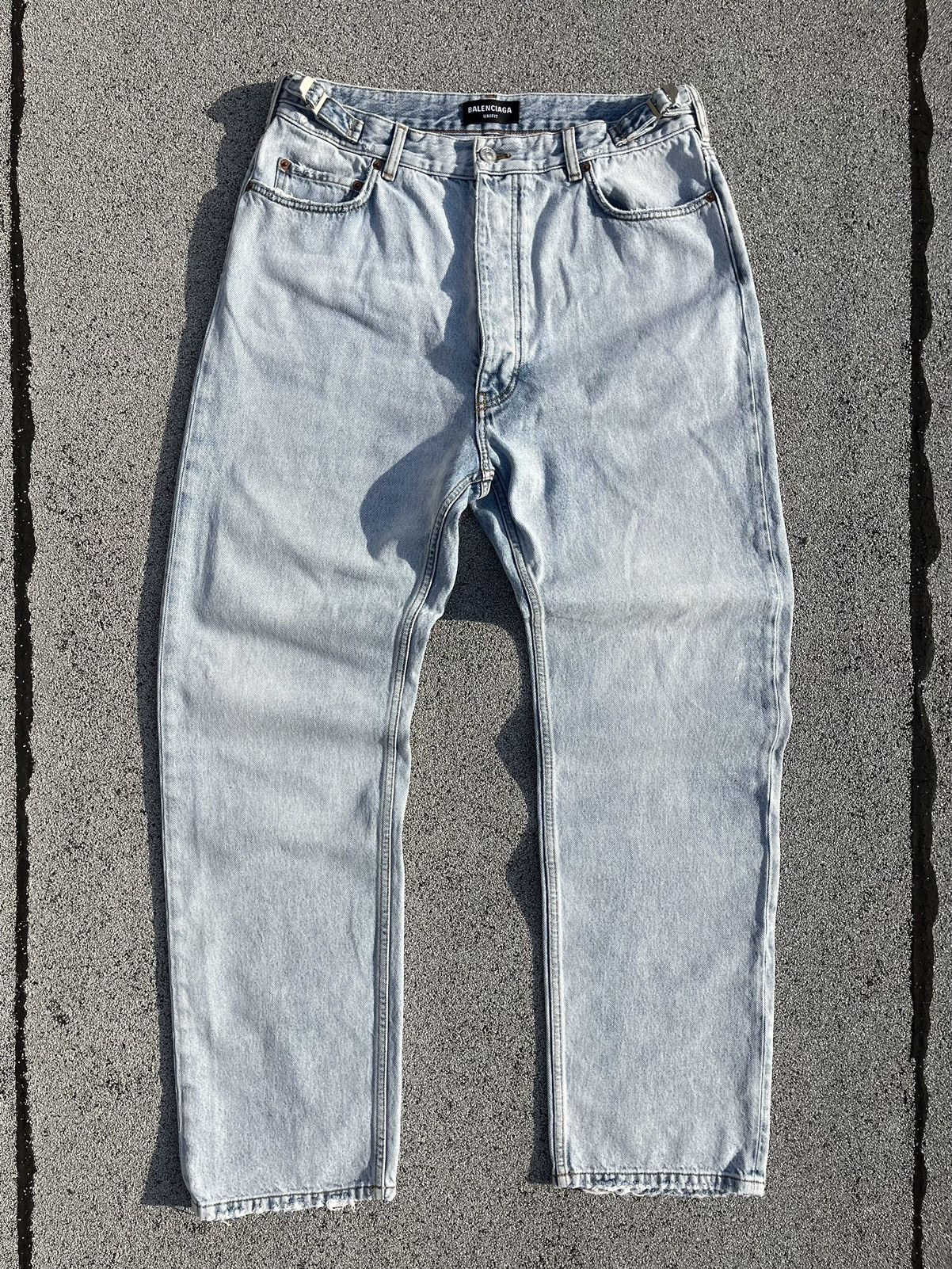 Balenciaga FW21 Balenciaga Light Wash Straight Leg Denim Size US 32 / EU 48 - 1 Thumbnail
