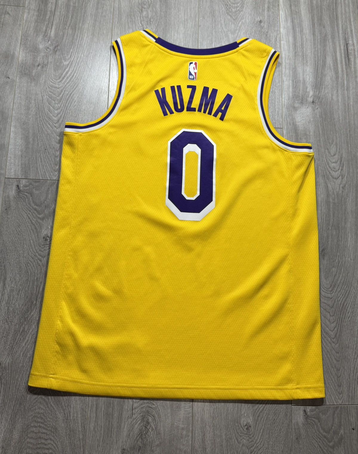 NBA × Nike Los Angeles Lakers Nike Yellow Basketball Jersey Kyle Kuzma Size US L / EU 52-54 / 3 - 2 Thumbnail