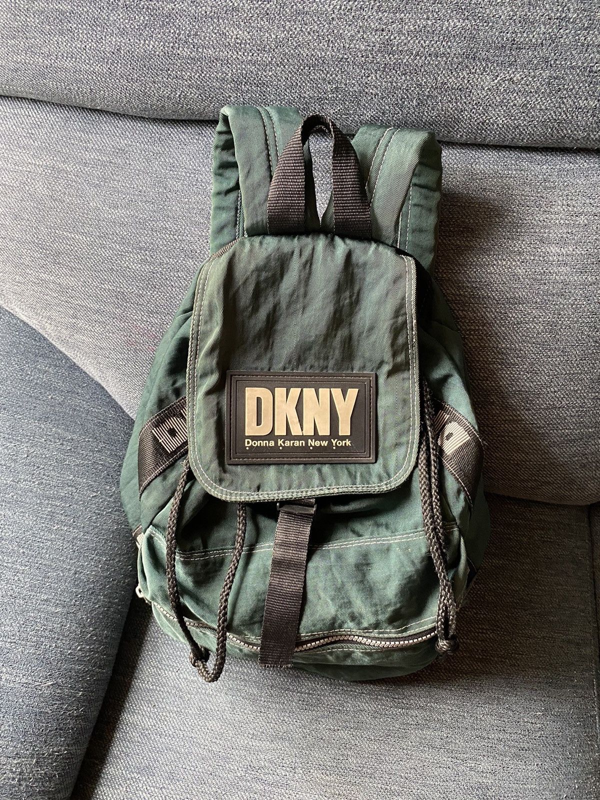 DKNY × Designer DKNY Forest Green Nylon Backpack Size ONE SIZE - 10 Thumbnail