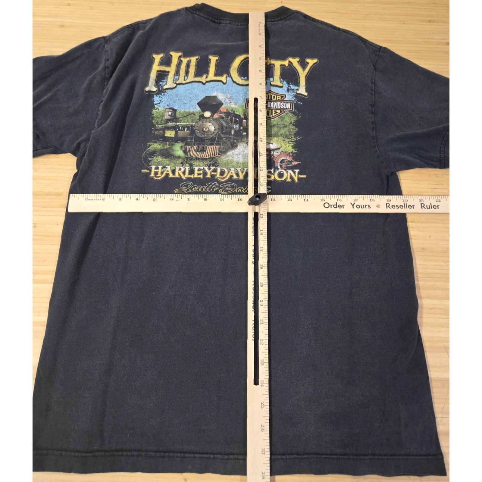 Harley Davidson Harley-Davidson Shirt Mens Large Black Hill City South Dakota Live Free Ride Hard Biker Motorcycle Graphic Print Crew Neck Short Sleeve T-Shirt USA Size US L / EU 52-54 / 3 - 6 Thumbnail