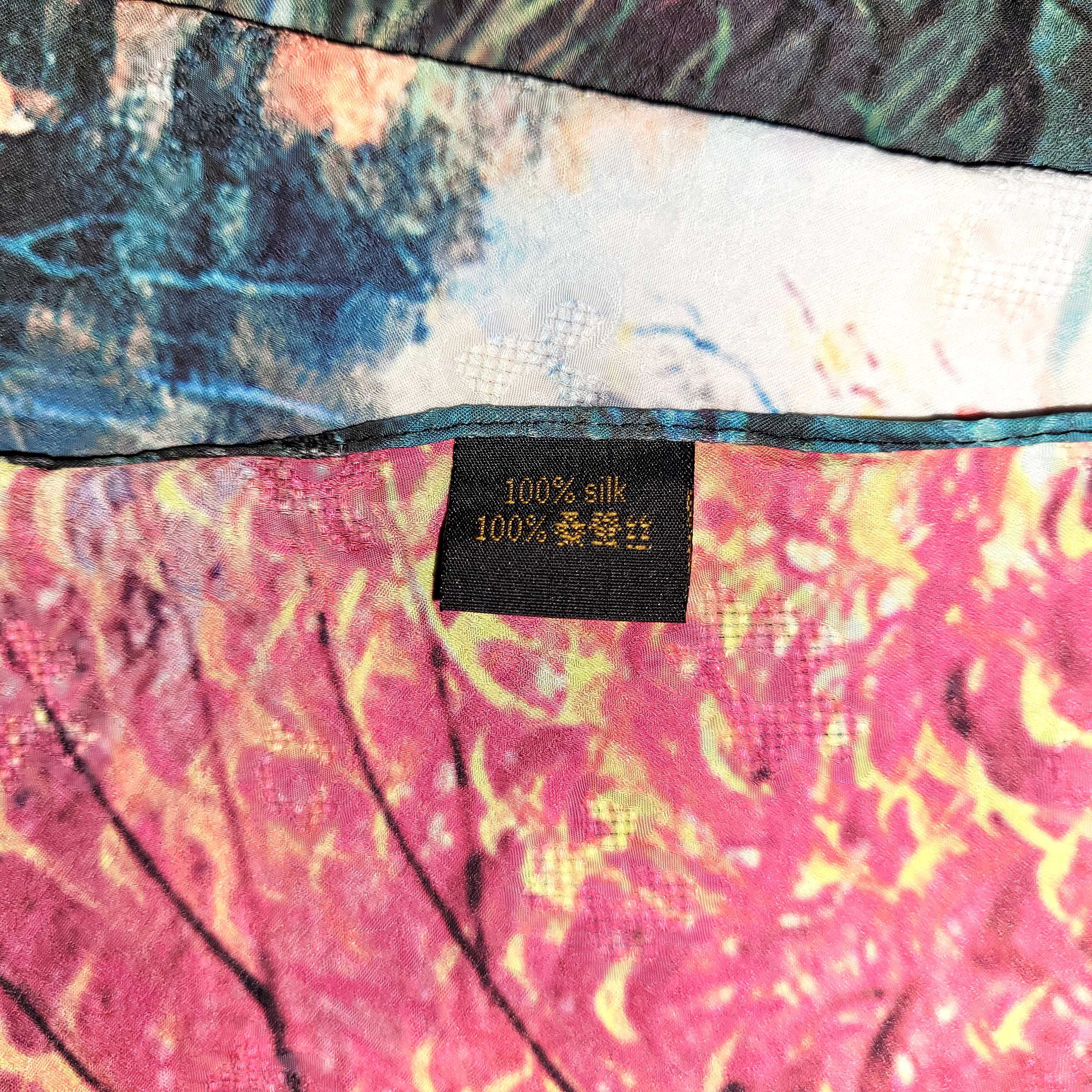 Other NWT Double-Sided Silk Scarf 52"x52" Large Square Wrap 3411 Size ONE SIZE - 4 Thumbnail