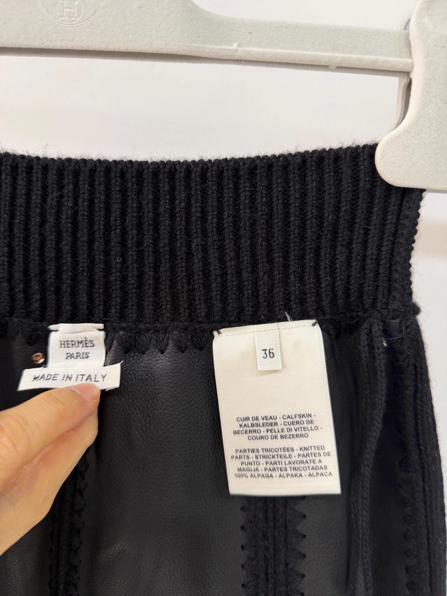 Hermes Hermes Paneled Suede & Leather Studded Reversible Skirt 36 Size 26" / US 2 / IT 38 - 5 Thumbnail