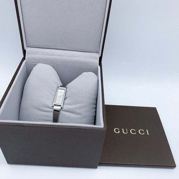 Gucci Gucci 1500L Rectangular Stainless Steel Quartz Bangle Watch Size ONE SIZE - 1 Thumbnail