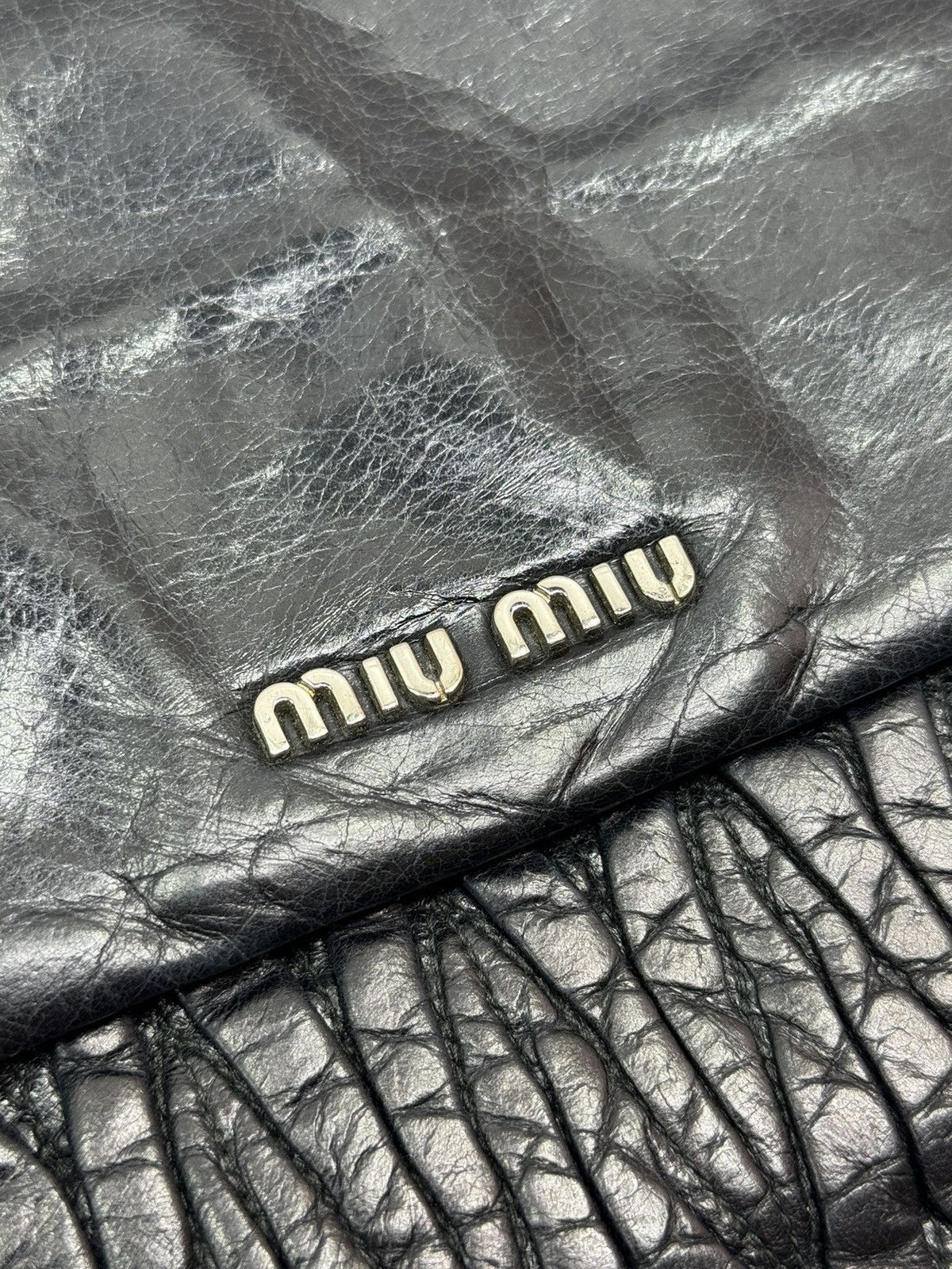 Miu Miu Miumiu - Matelasse Black Suplease Leather Bag Size ONE SIZE - 2 Thumbnail