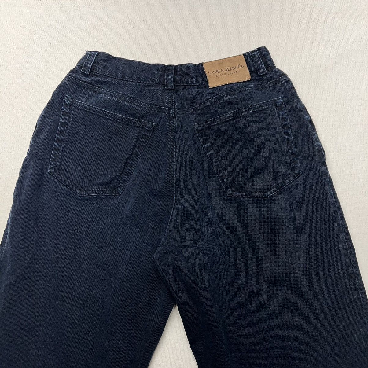 Ralph Lauren × Vintage VTG Lauren Jeans Co Womens Jeans Petite Blue Straight Wide Size 30" / US 8 / IT 44 - 11 Thumbnail