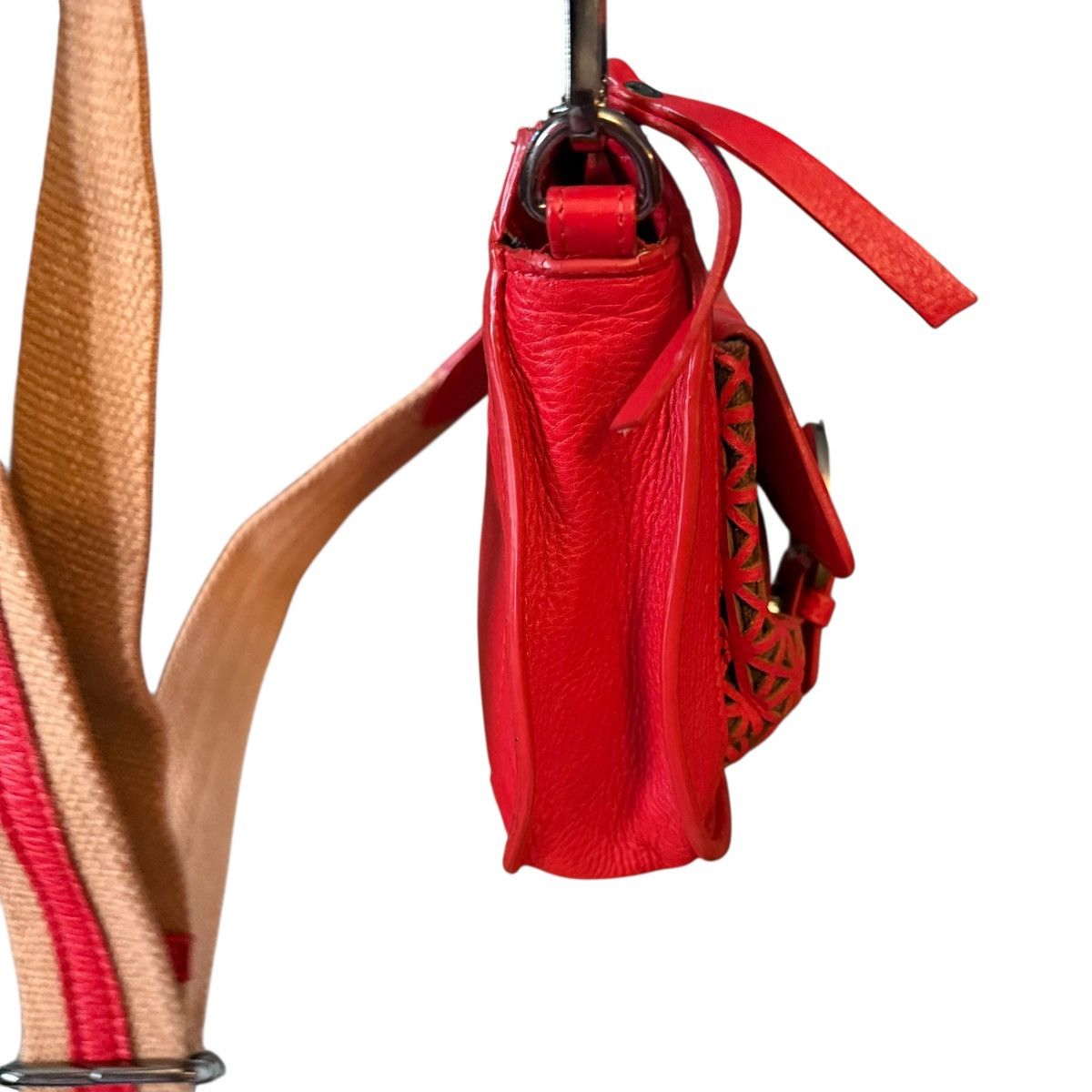 Vintage Vintage S.E.F New York small red leather crossbody bag Size ONE SIZE - 3 Thumbnail