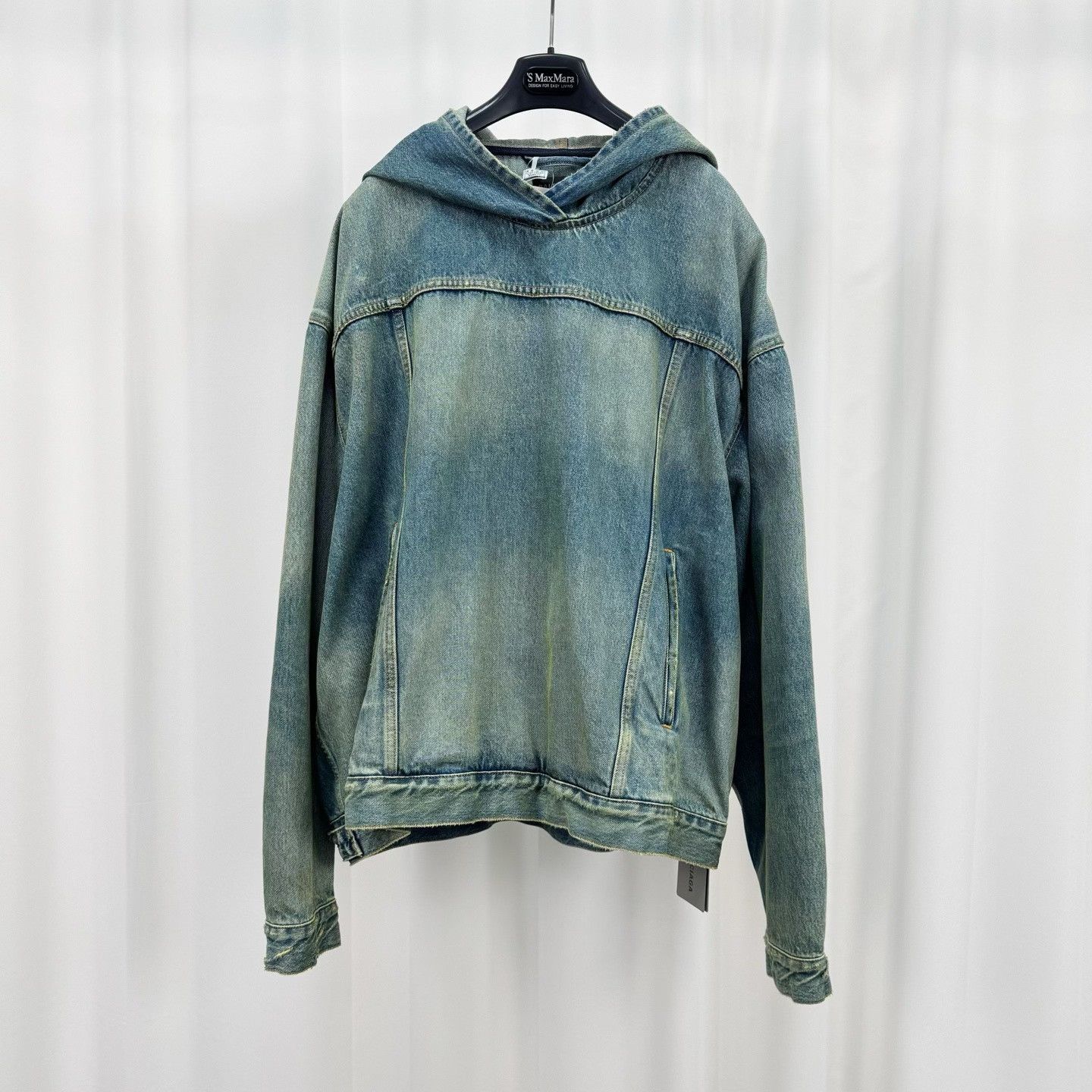 Balenciaga Balenciaga Washed Hooded Denim Jacket Size US L / EU 52-54 / 3 - 1 Thumbnail