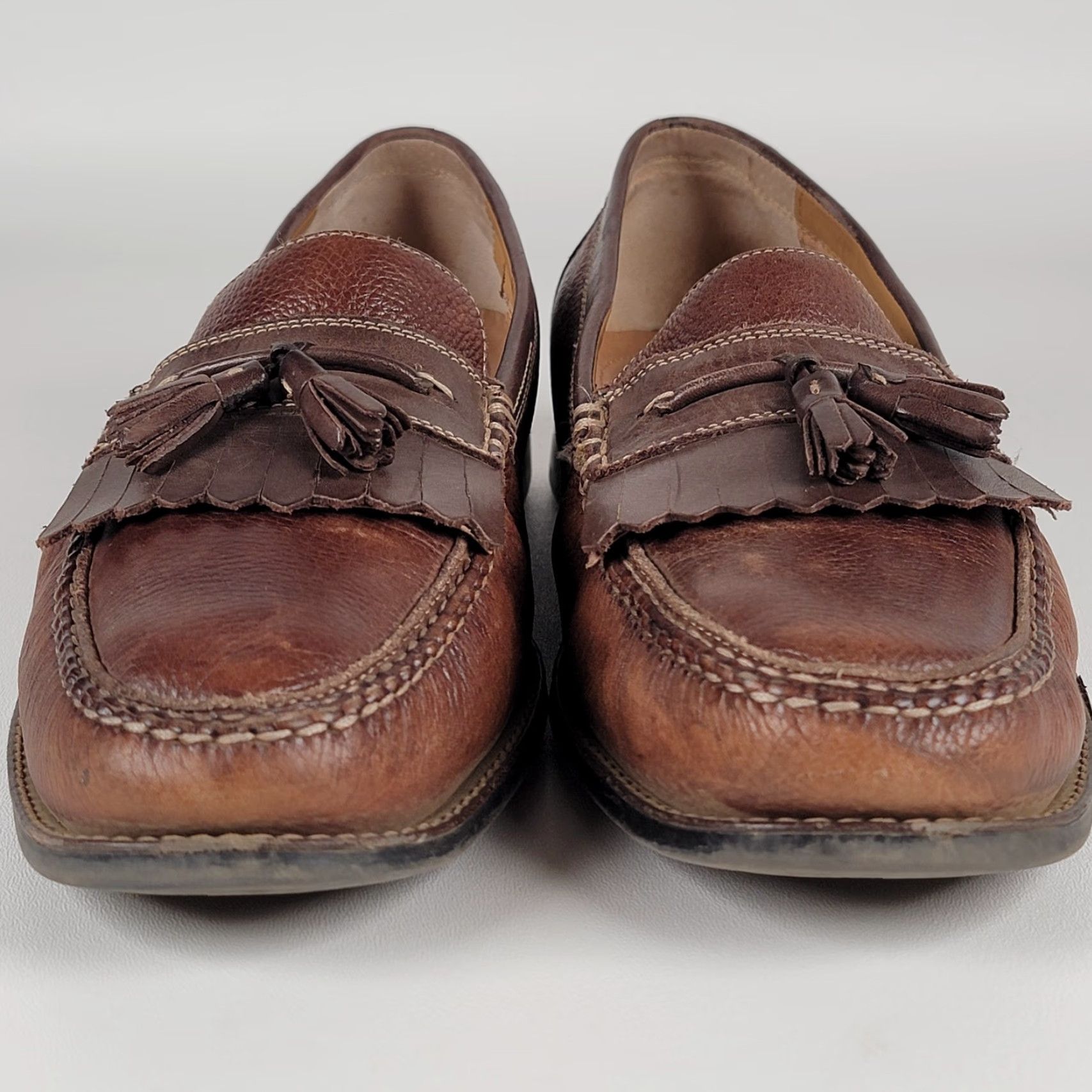 Dockers Men’s Dockers Brown Leather Tassel Loafers Slip On 10 M Casual Shoes Mens Shoes Size US 10 / EU 43 - 3 Thumbnail