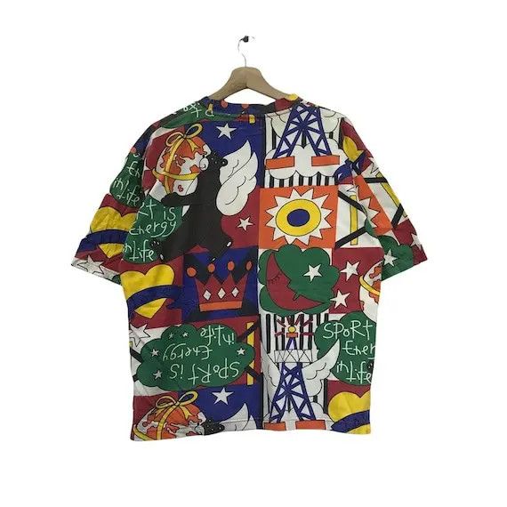 Jean Charles De Castelbajac Vtg JEAN CHARLES De CASTELBAJAC Sports Pop Art Tee Shirt Size L / US 10 / IT 46 - 2 Thumbnail