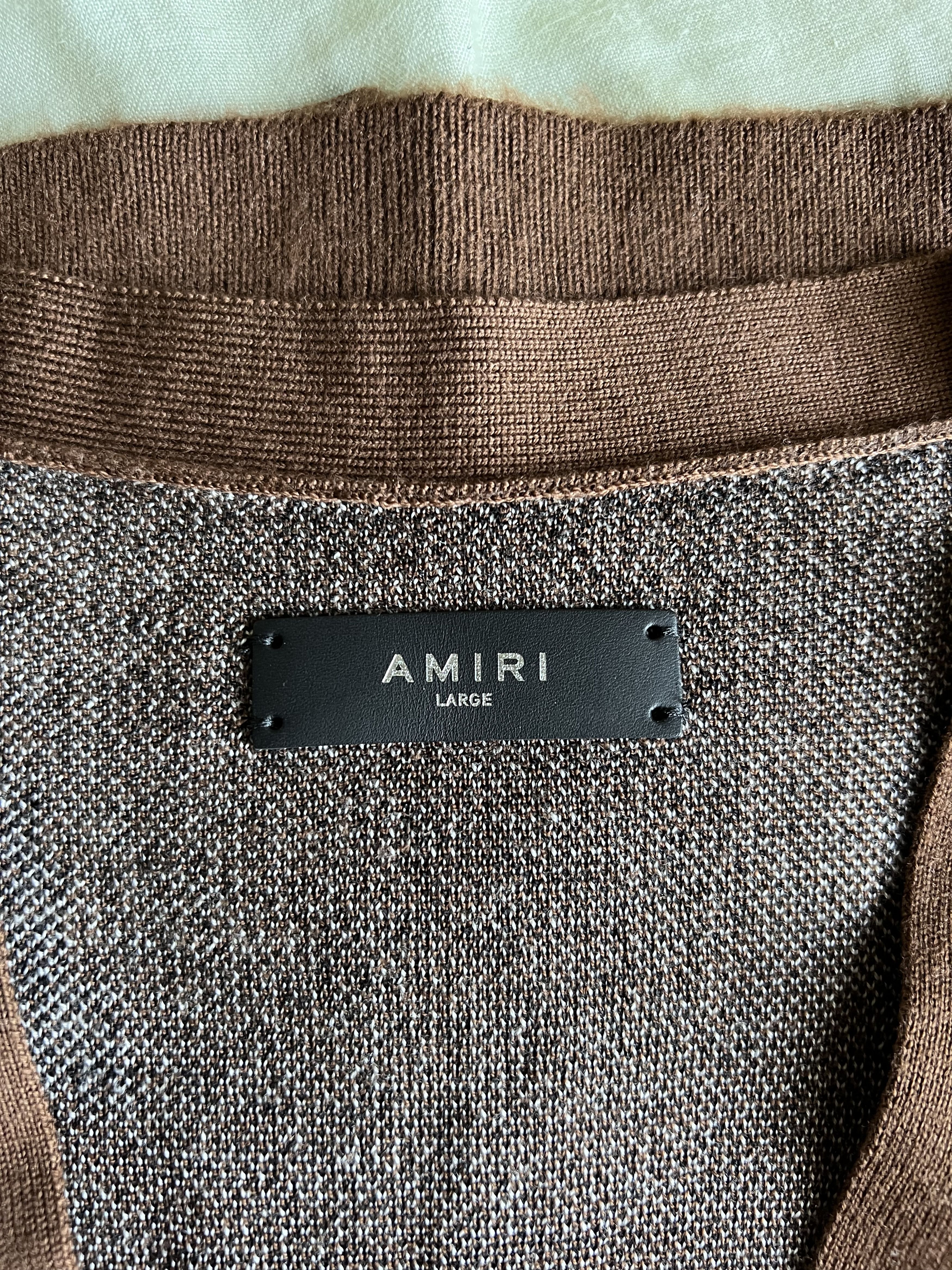 Amiri × Wes Lang Amiri Wes Lang Repeat Skull Cardigan in Brown Size US L / EU 52-54 / 3 - 9 Thumbnail