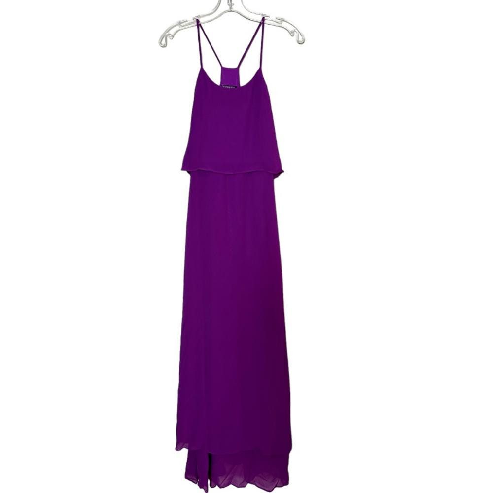 Designer Gianni Bini l Purple Flowy Maxi Dress Size 6 Size M / US 6-8 / IT 42-44 - 2 Thumbnail