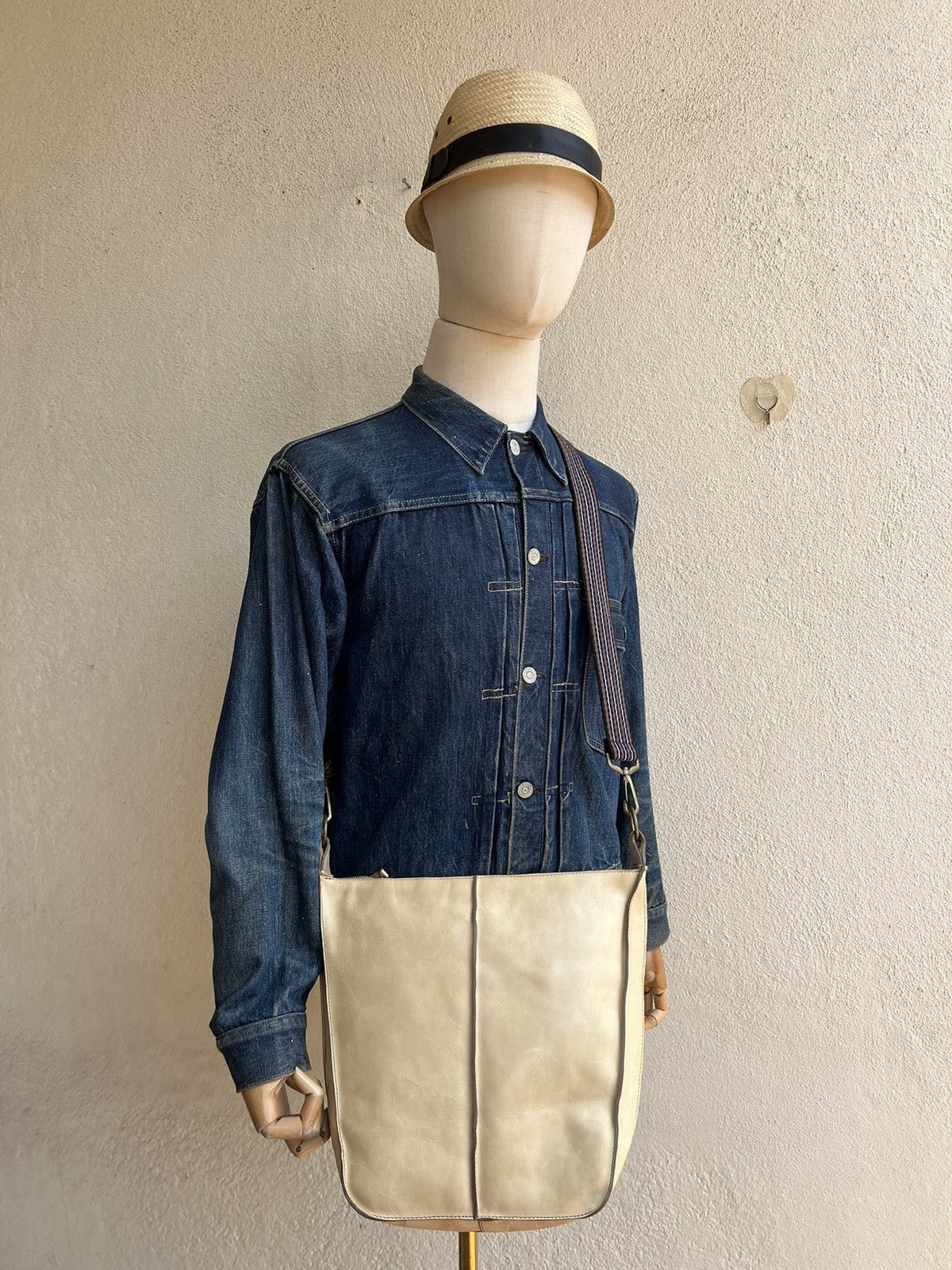 Leather Vintage B. Stuff Japan Patina Leather Sling Bag Size ONE SIZE - 1 Thumbnail