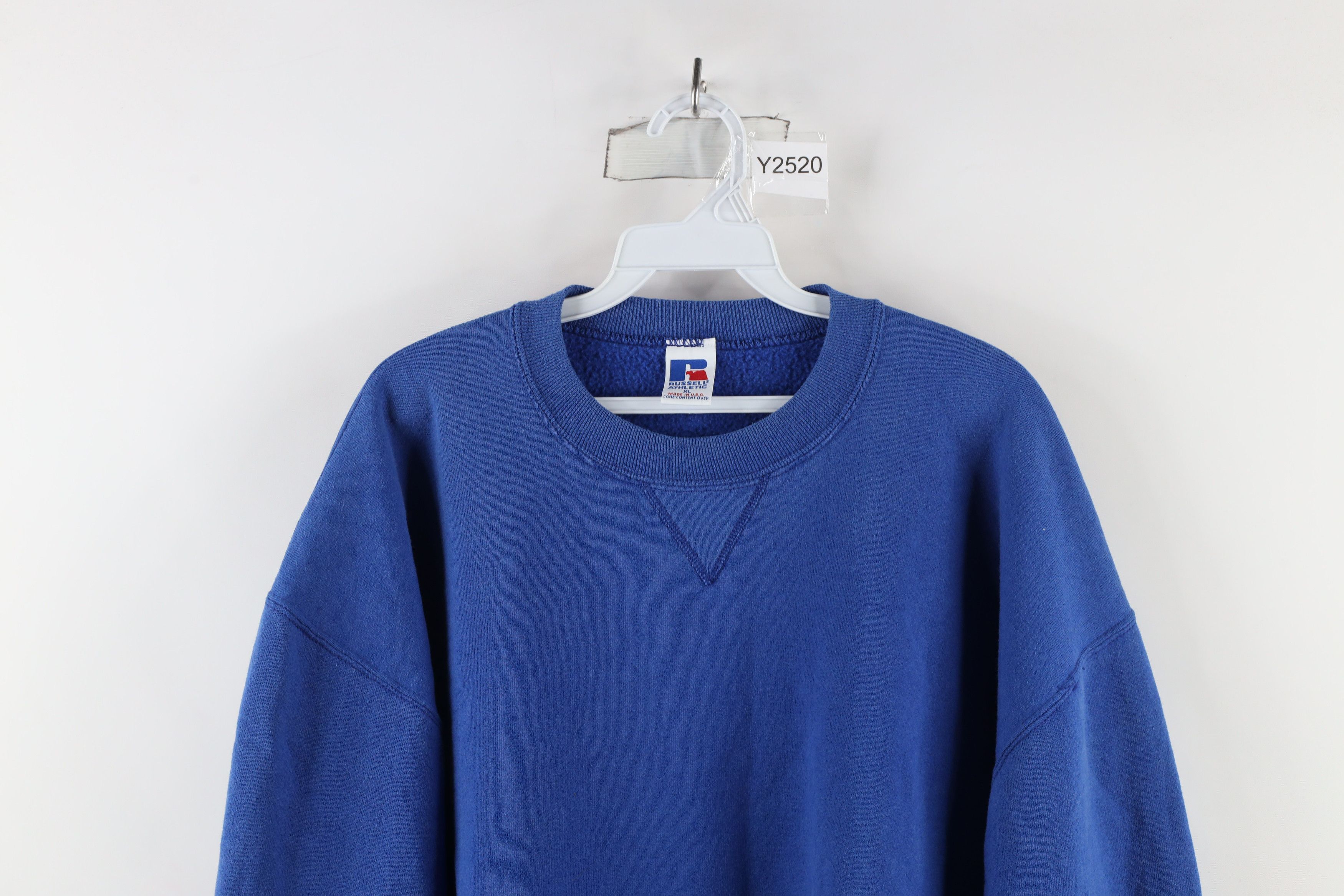 Russell Athletic × Vintage Vintage 90s Russell Athletic Crewneck Sweatshirt Royal USA Size US XL / EU 56 / 4 - 2 Thumbnail