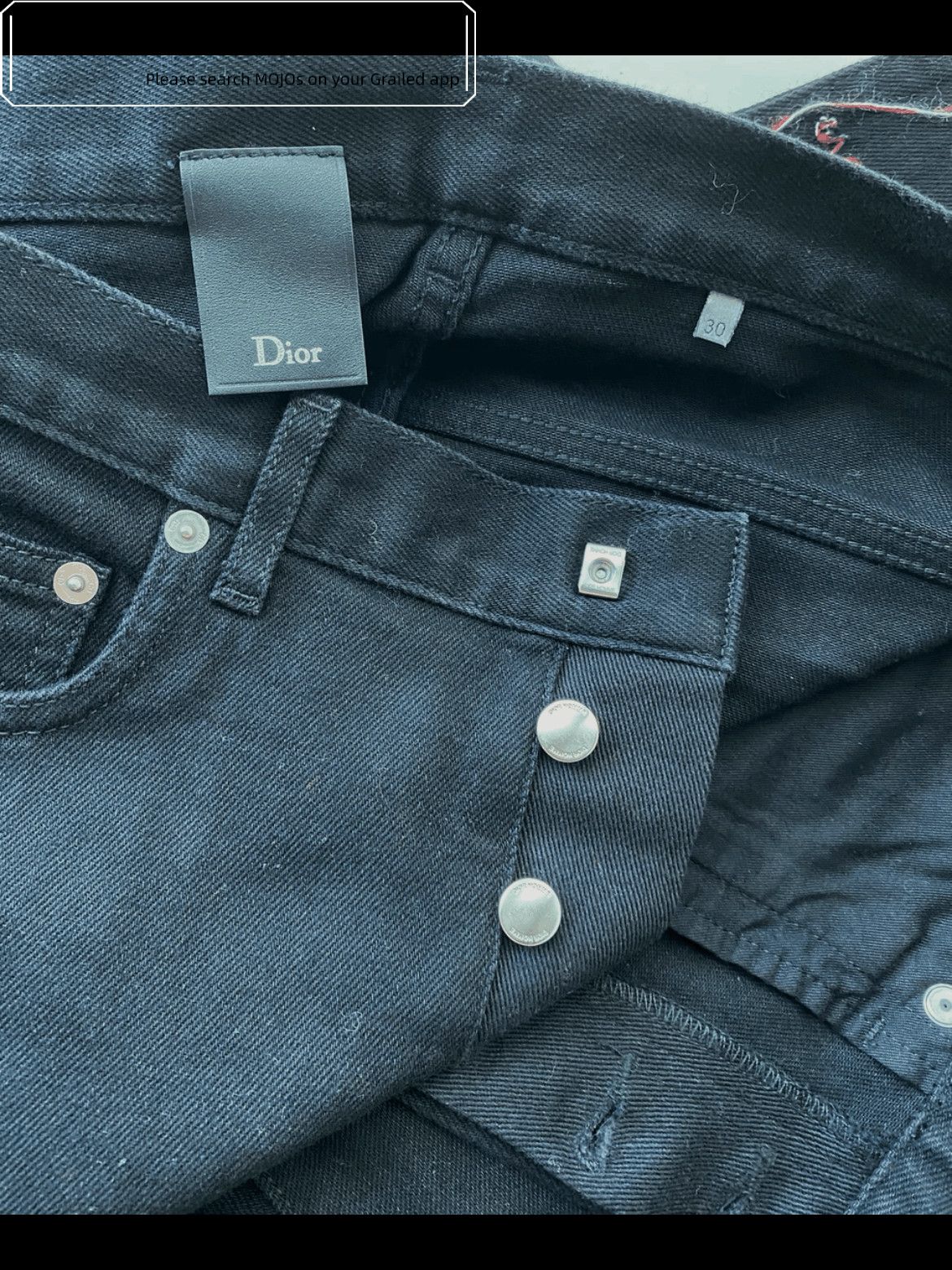 Dior Dior Homme 16AW Kris Van Assche Distressed Stitches Denim Size US 30 / EU 46 - 6 Thumbnail
