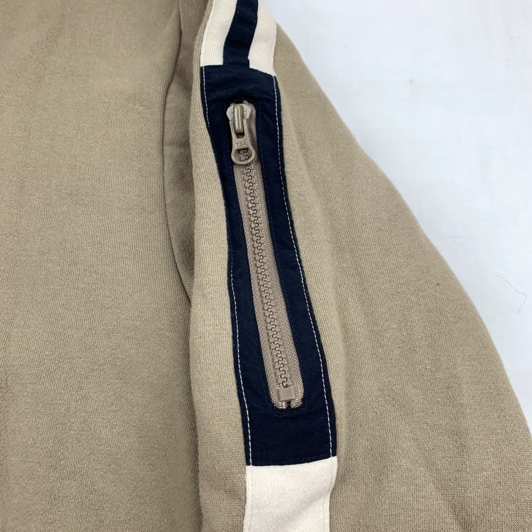 Vintage VINTAGE Raider Competition Sweatshirt Adult Large Tan Quarter Zip Pullover Y2K 90s Grunge Skater Mens Brown Solid Zip Collared Pattern Vintage Mens L Size US L / EU 52-54 / 3 - 3 Thumbnail