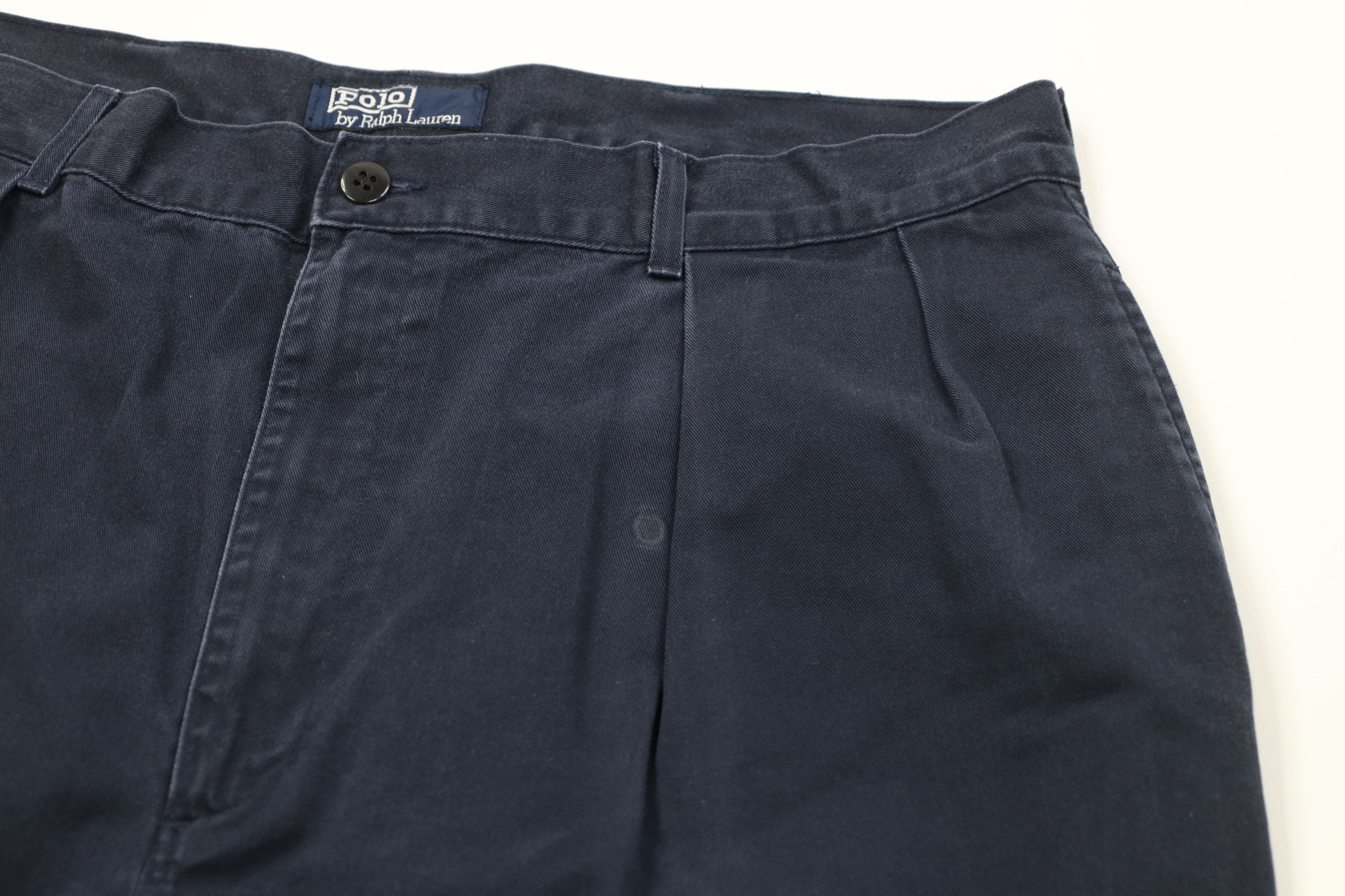 Ralph Lauren Vintage 80s 90s Ralph Lauren Chino Pants Navy Blue Cotton Size US 36 / EU 52 - 7 Thumbnail