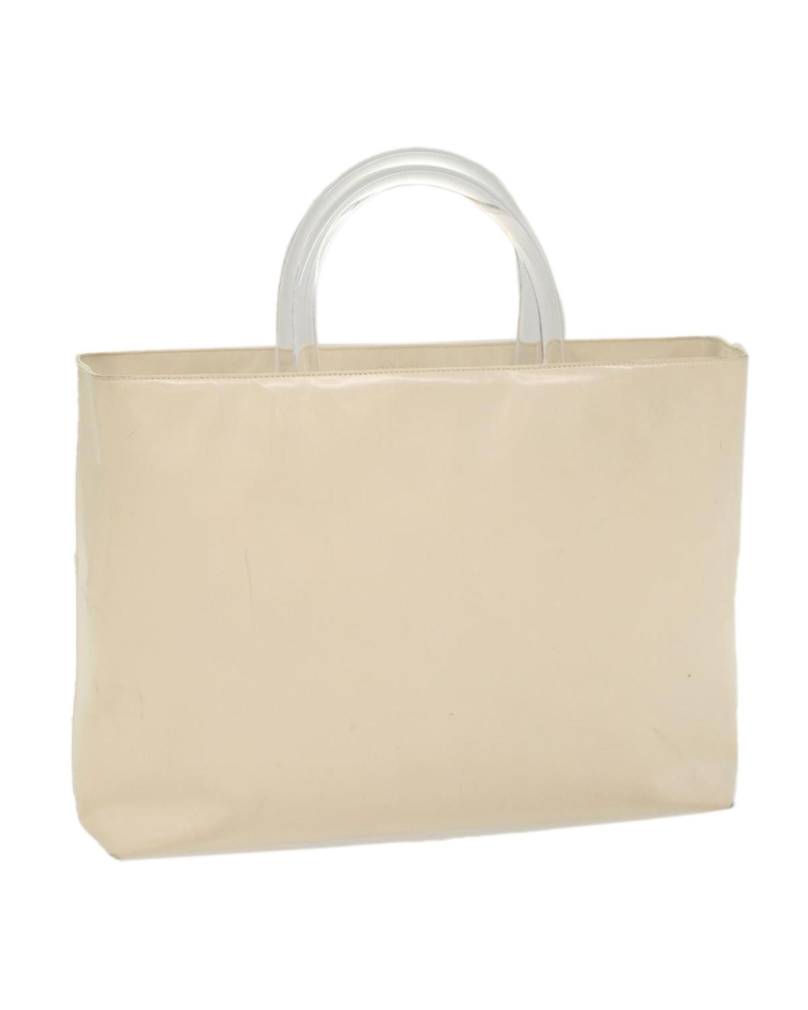 image of Prada Sophisticated Leather Hand Bag in Ecru, Women's